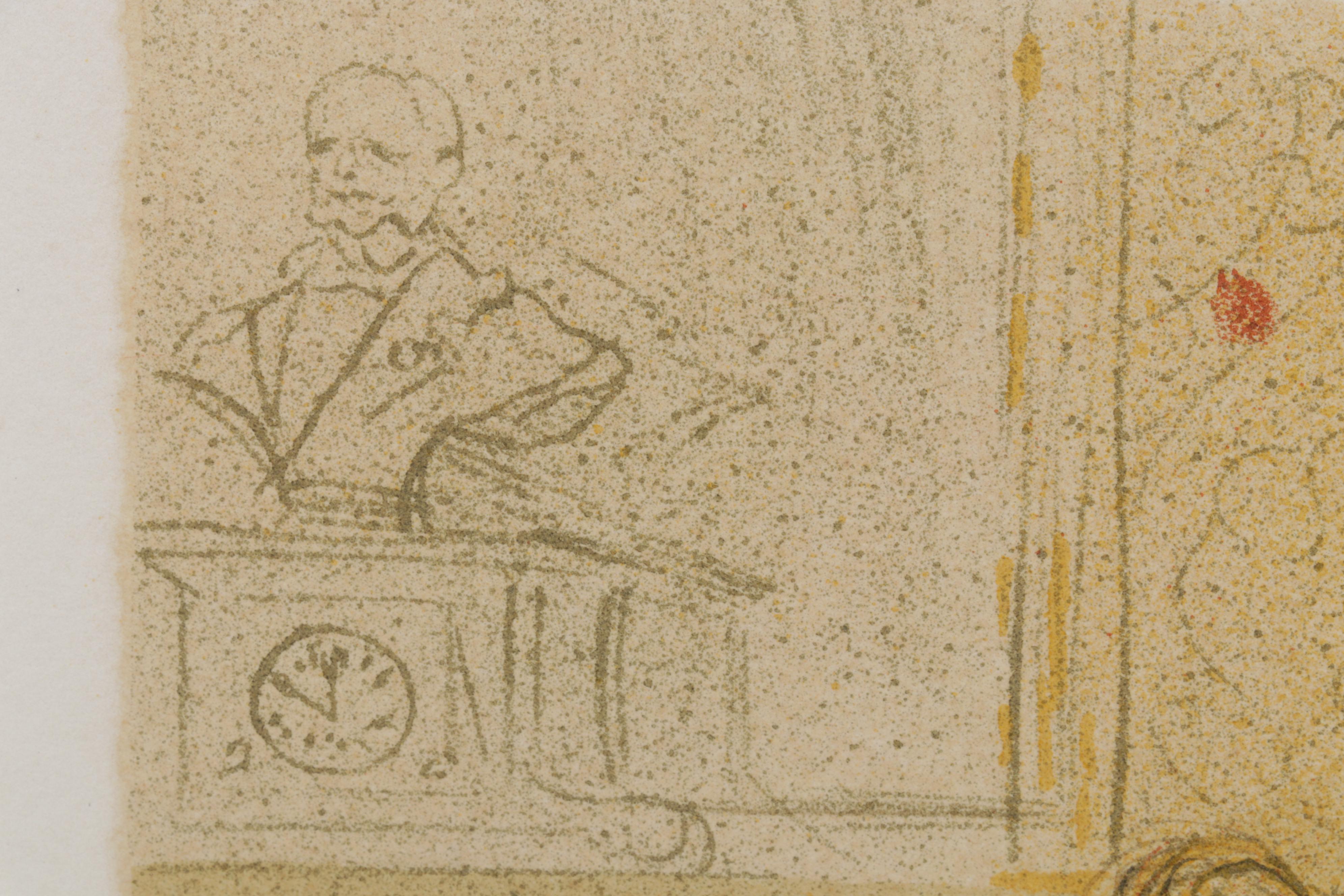 Color Lithograph After Toulouse-Lautrec "Femme au tub" From "Elles," 1952