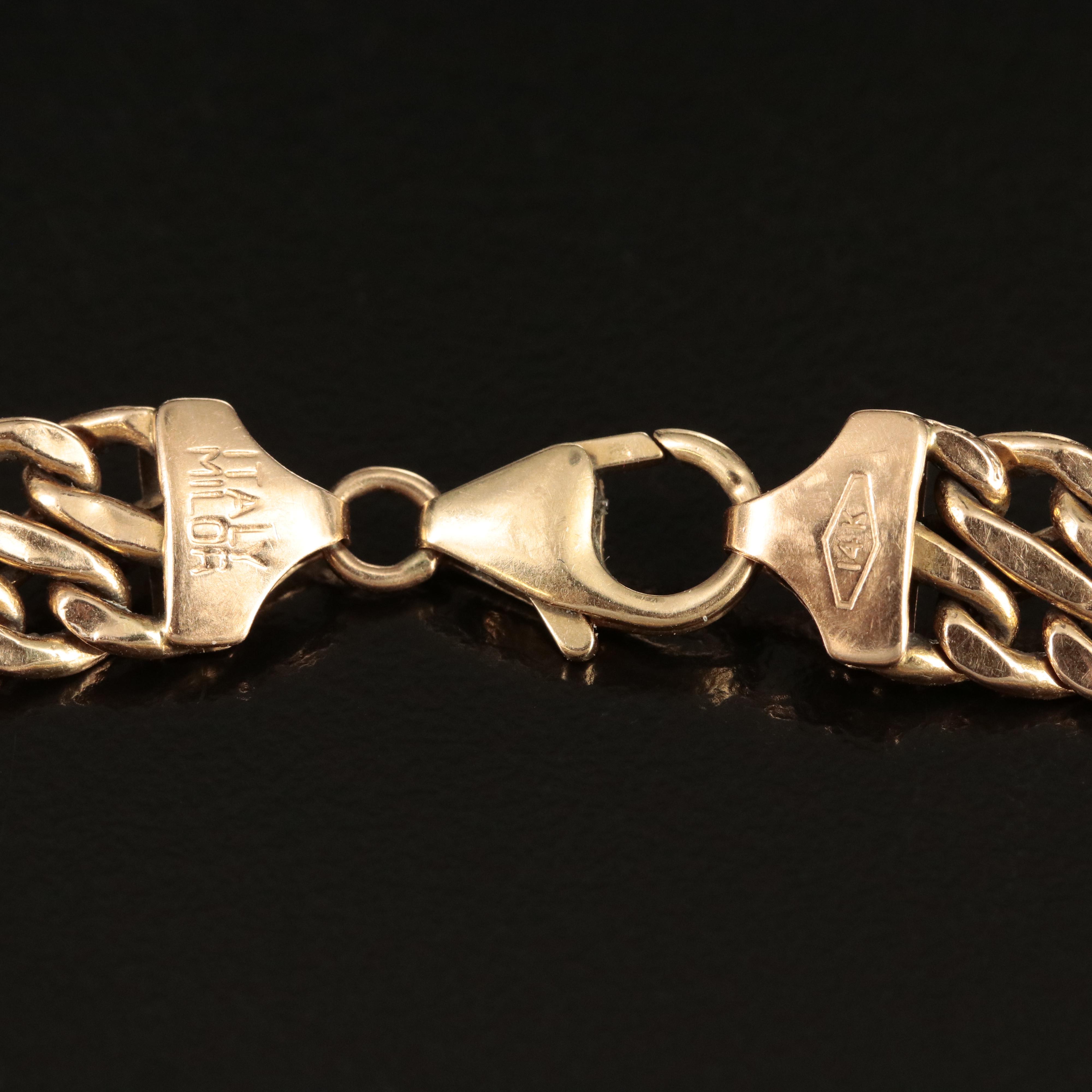 Italian Milor 14K Fancy Link Bracelet