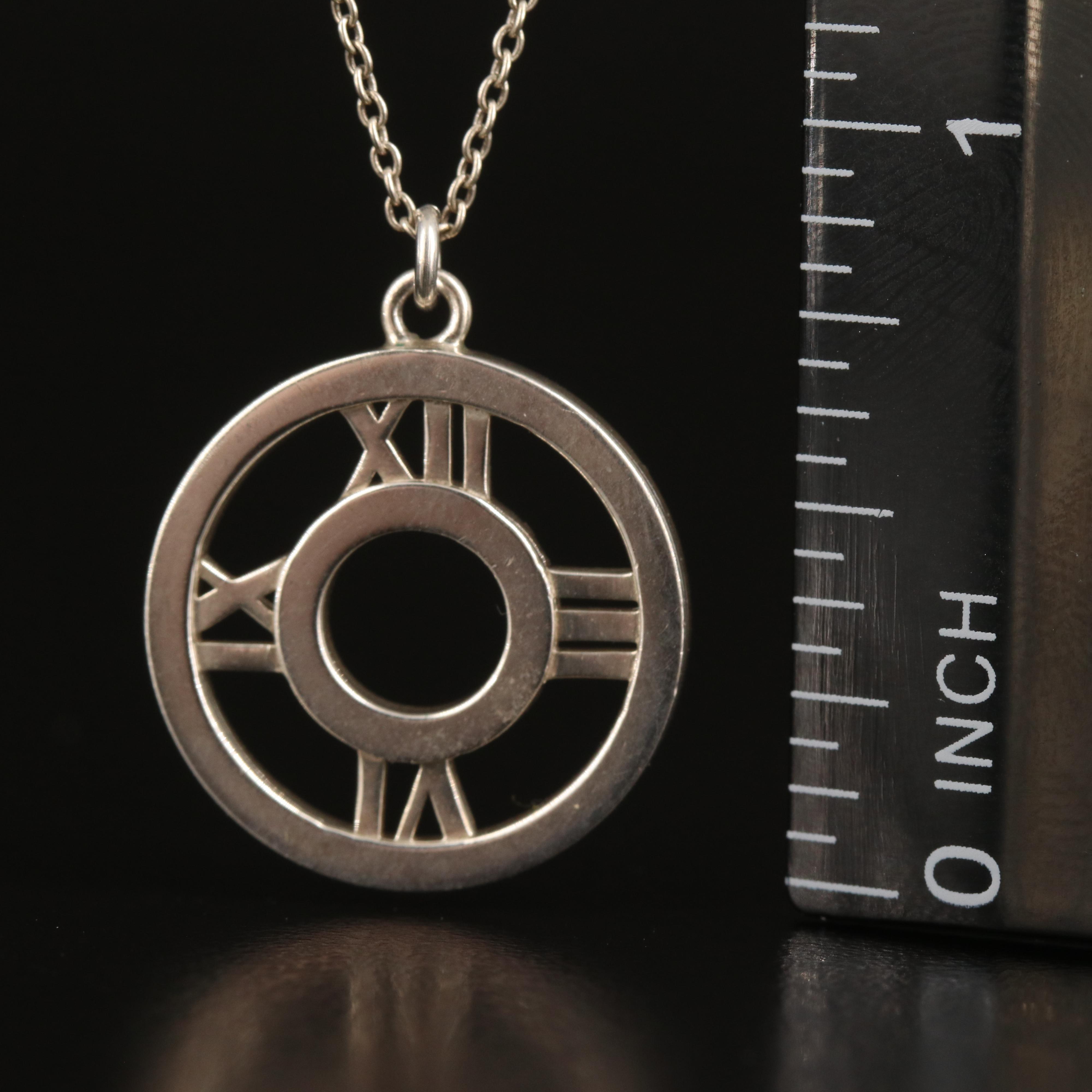 Tiffany & Co. "Atlas" Sterling Pendant Necklace