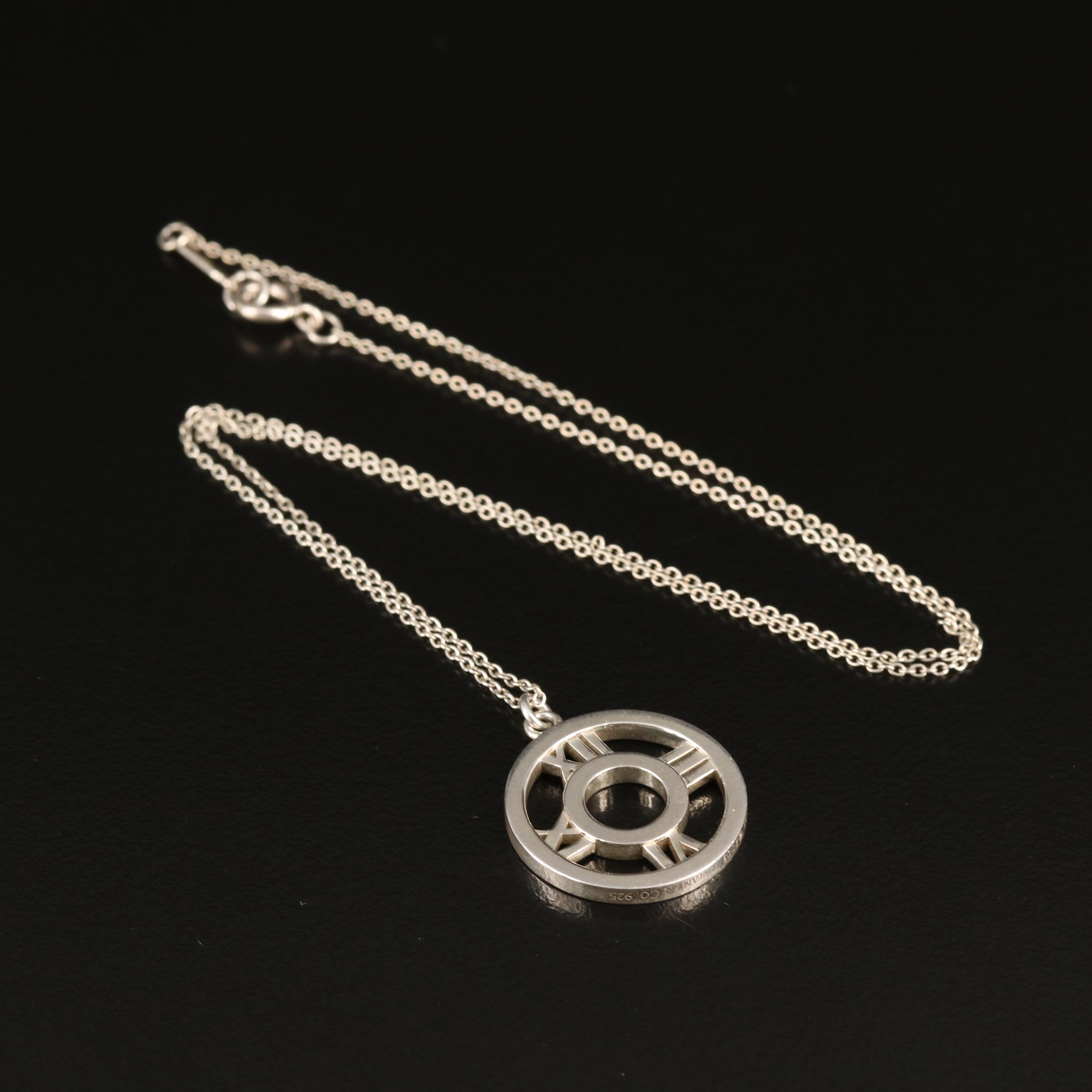 Tiffany & Co. "Atlas" Sterling Pendant Necklace
