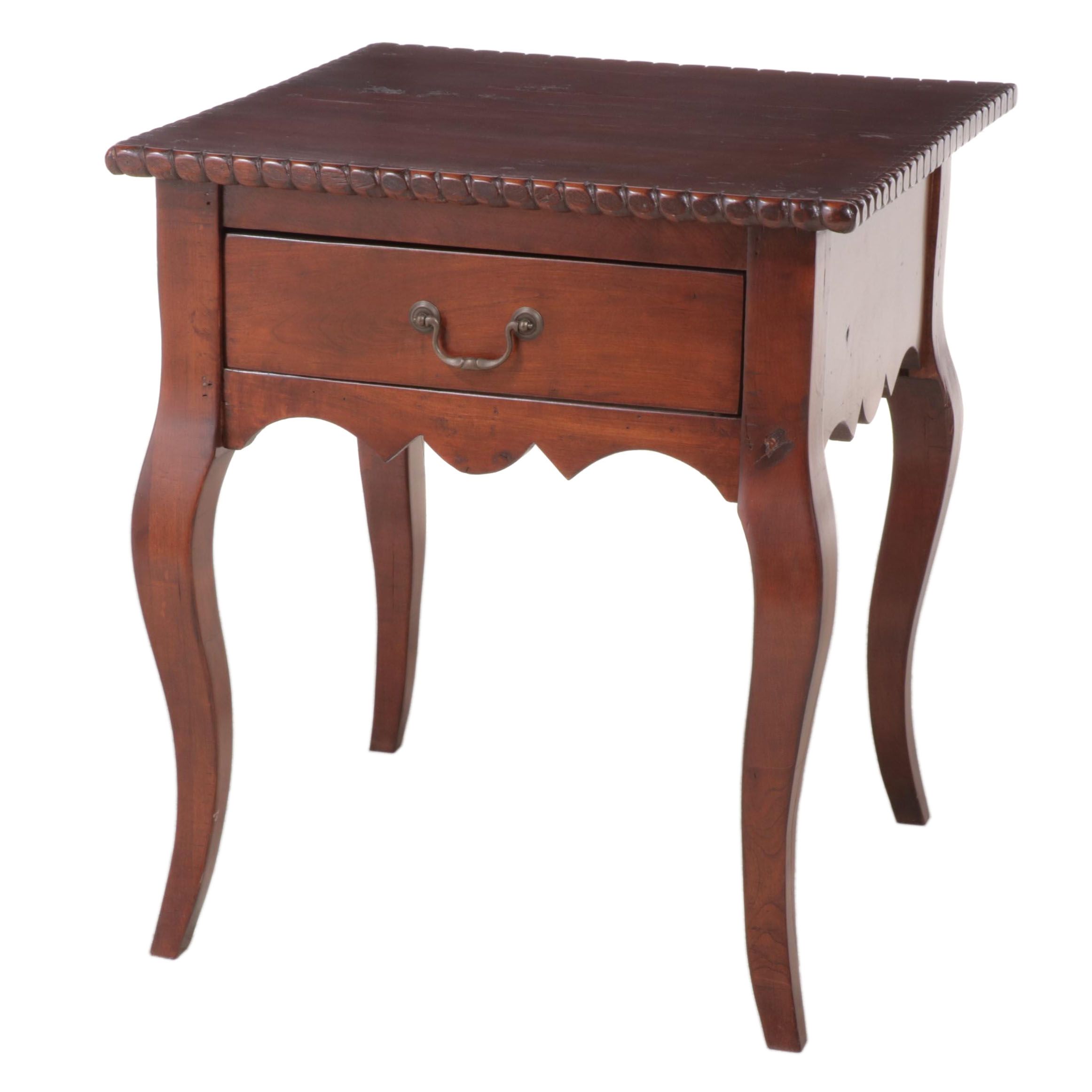 French Provincial Style Cherrywood Side Table