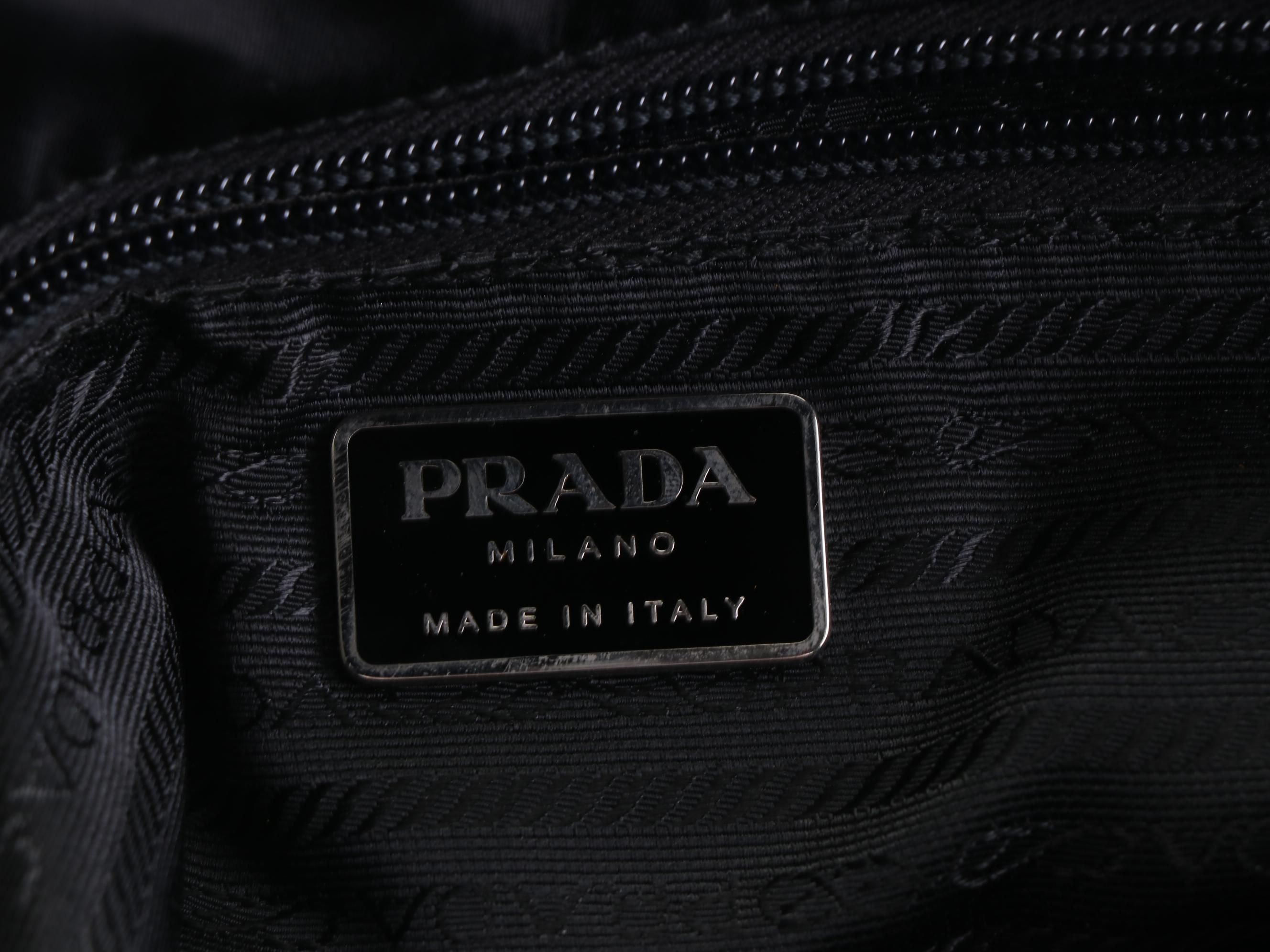 Prada Shoulder Tote in Black Tessuto Nylon