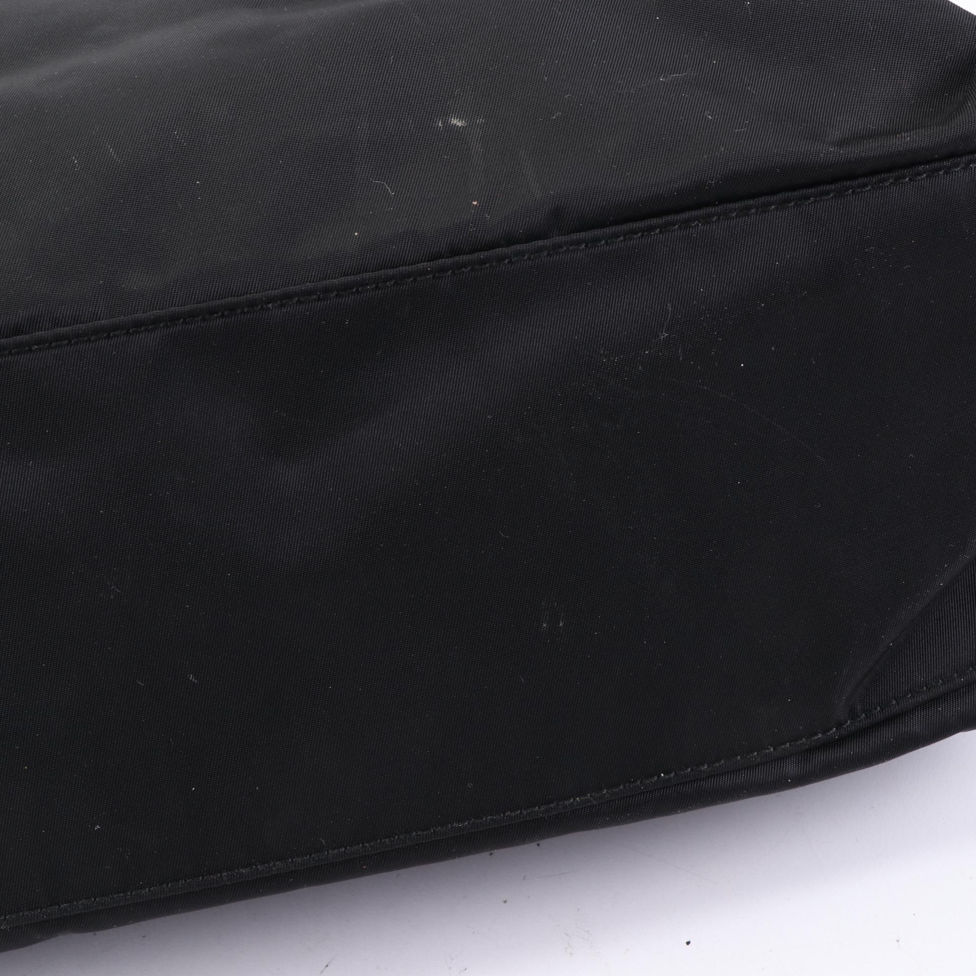 Prada Shoulder Tote in Black Tessuto Nylon