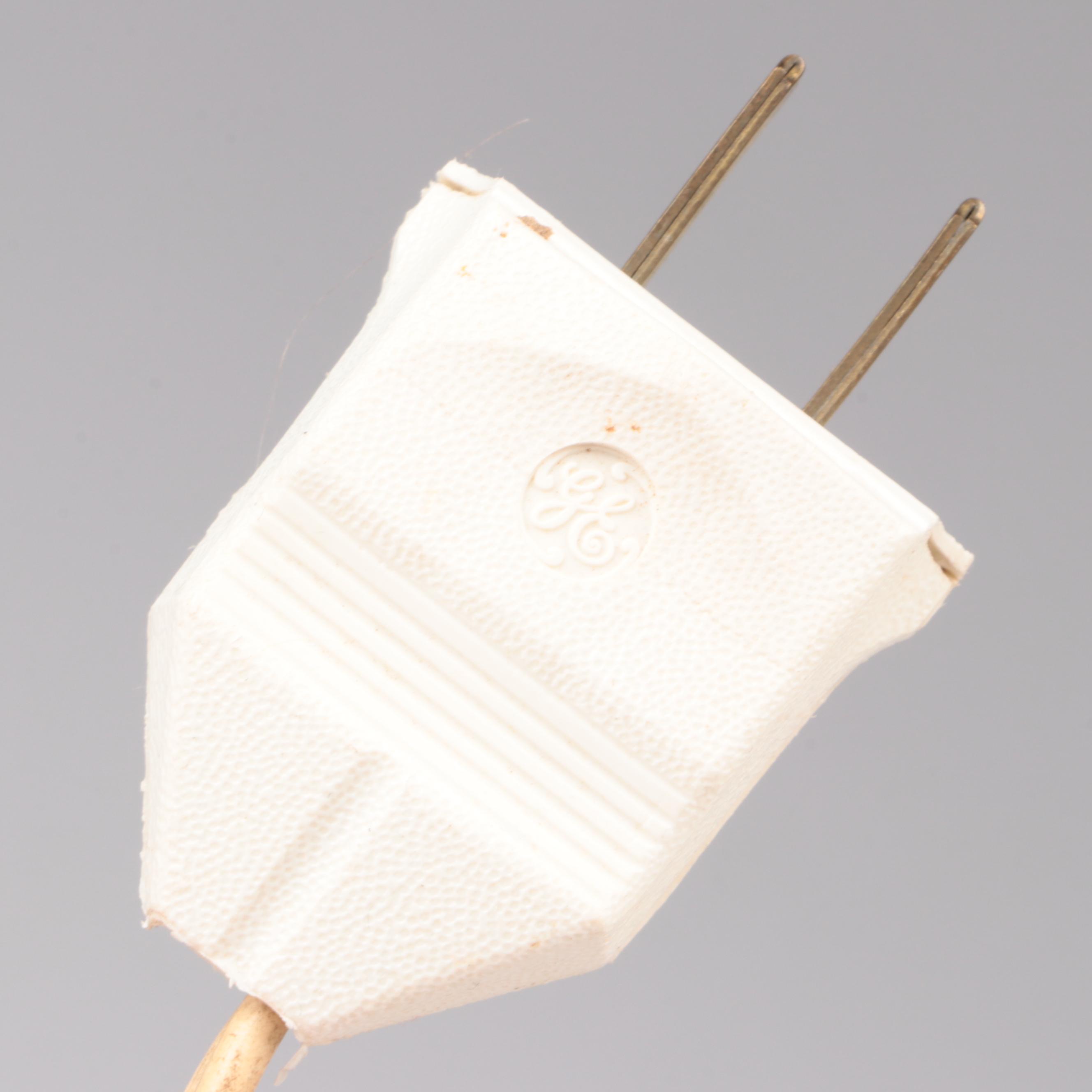 Gilded Ceramic Floral Lamps, Mid-20th Century