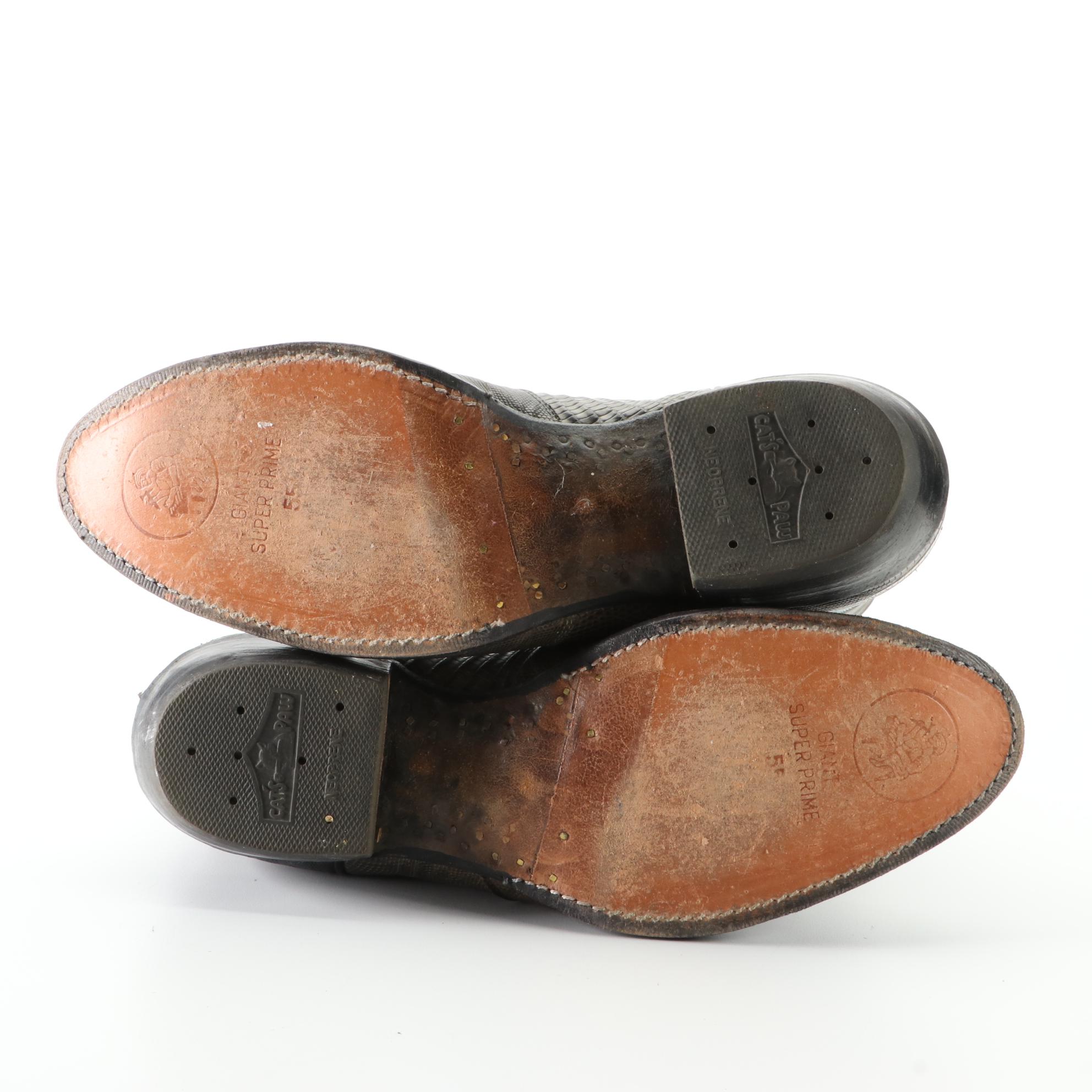 Men's Tony Lama Western 8117 Boots in Lizard Skin and Leather