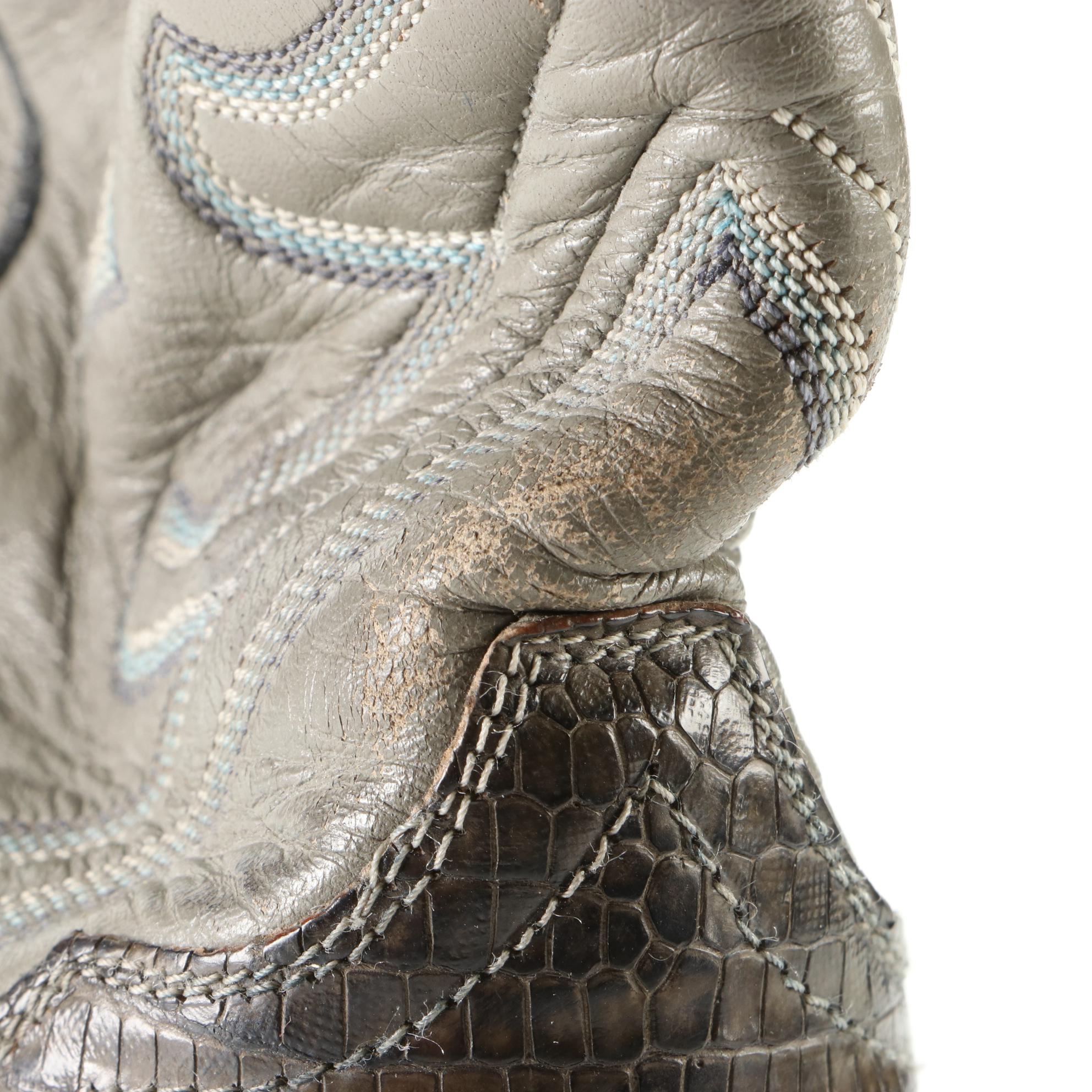 Men's Tony Lama Western 8117 Boots in Lizard Skin and Leather