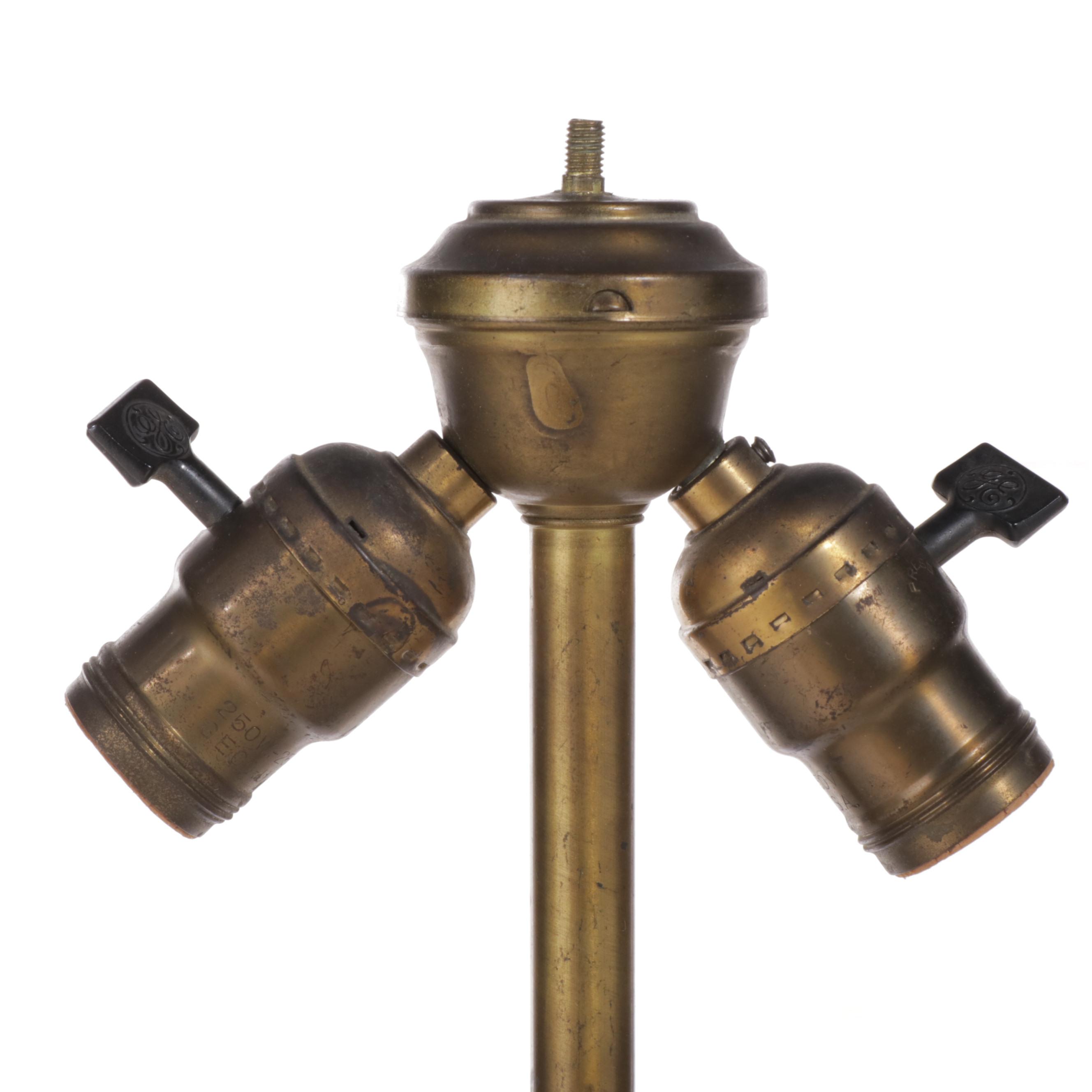 Ebonized and Parcel-Gilt Hardwood Floor Lamp, Early to Mid 20th Century