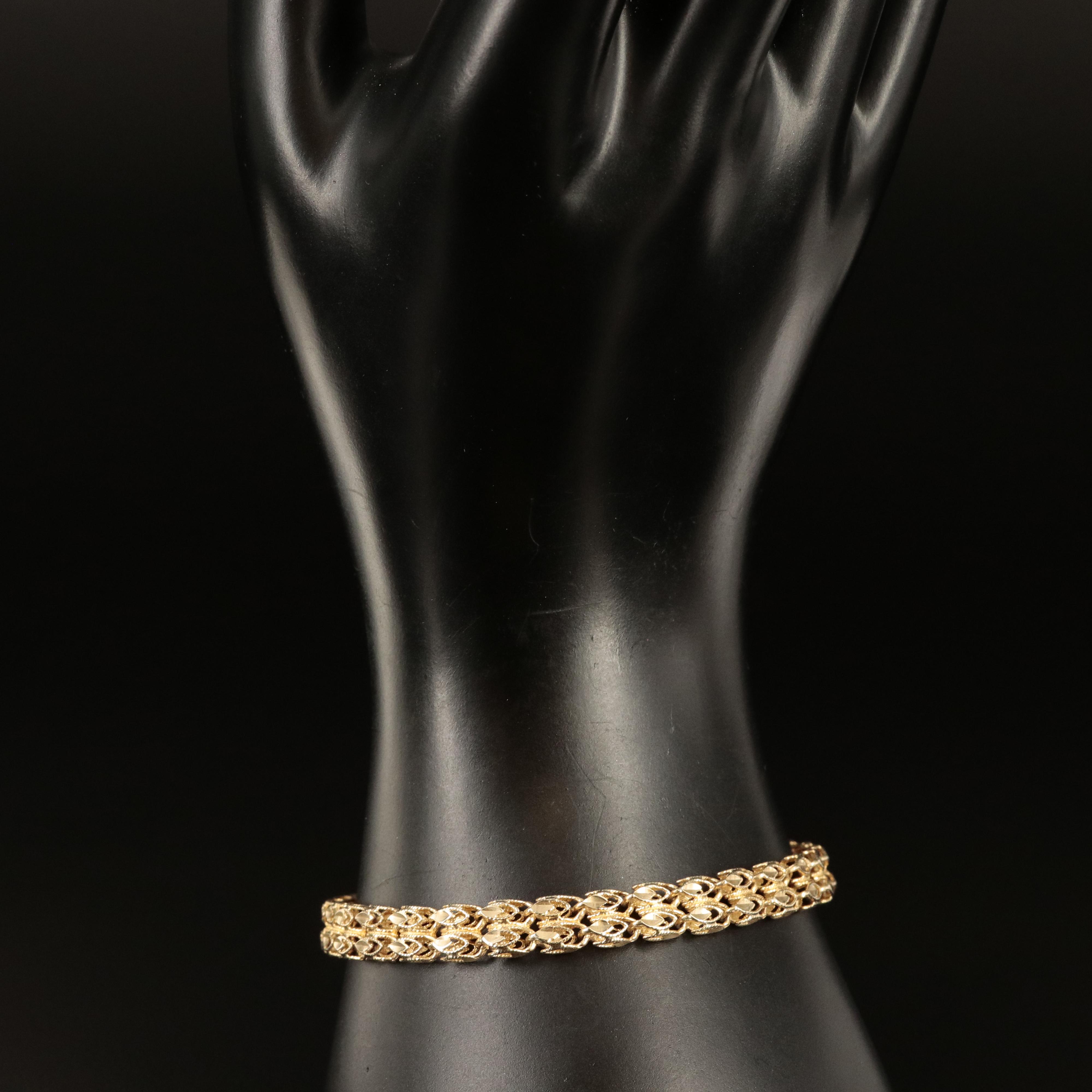 10K Fancy Link Bracelet