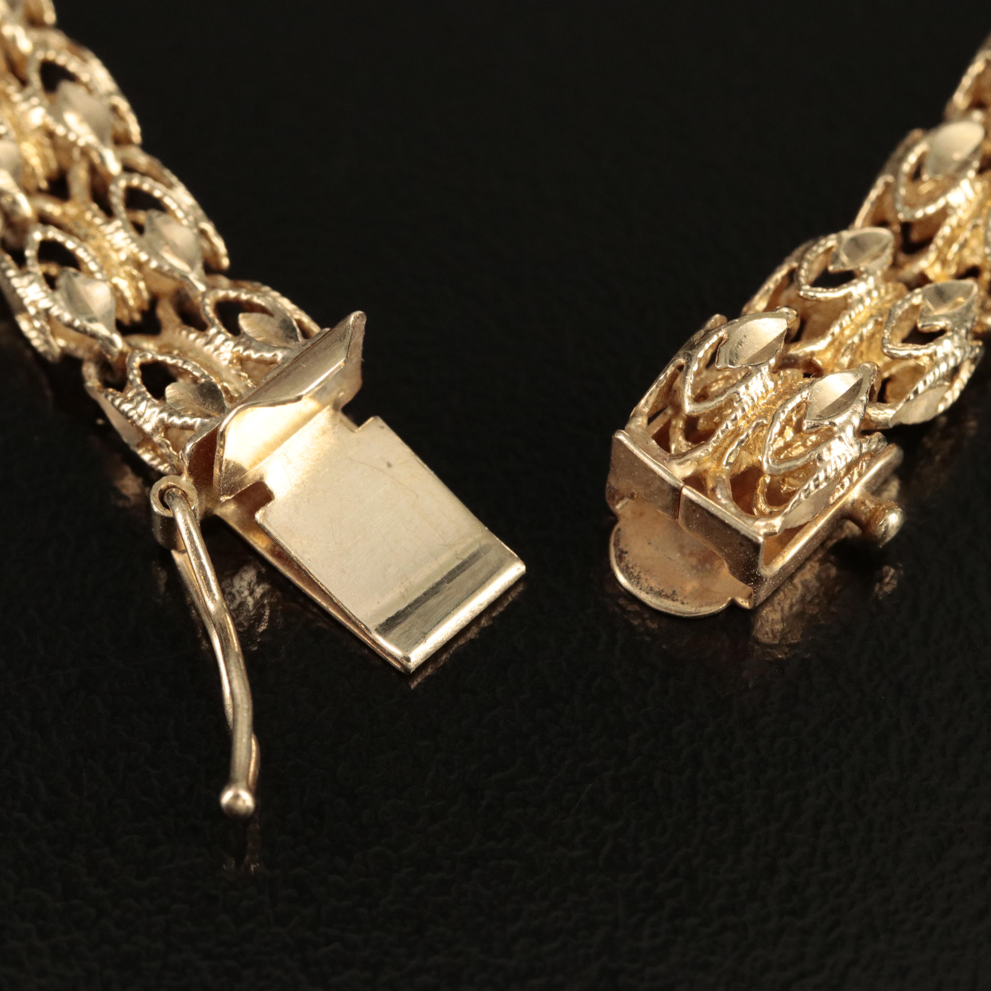 10K Fancy Link Bracelet