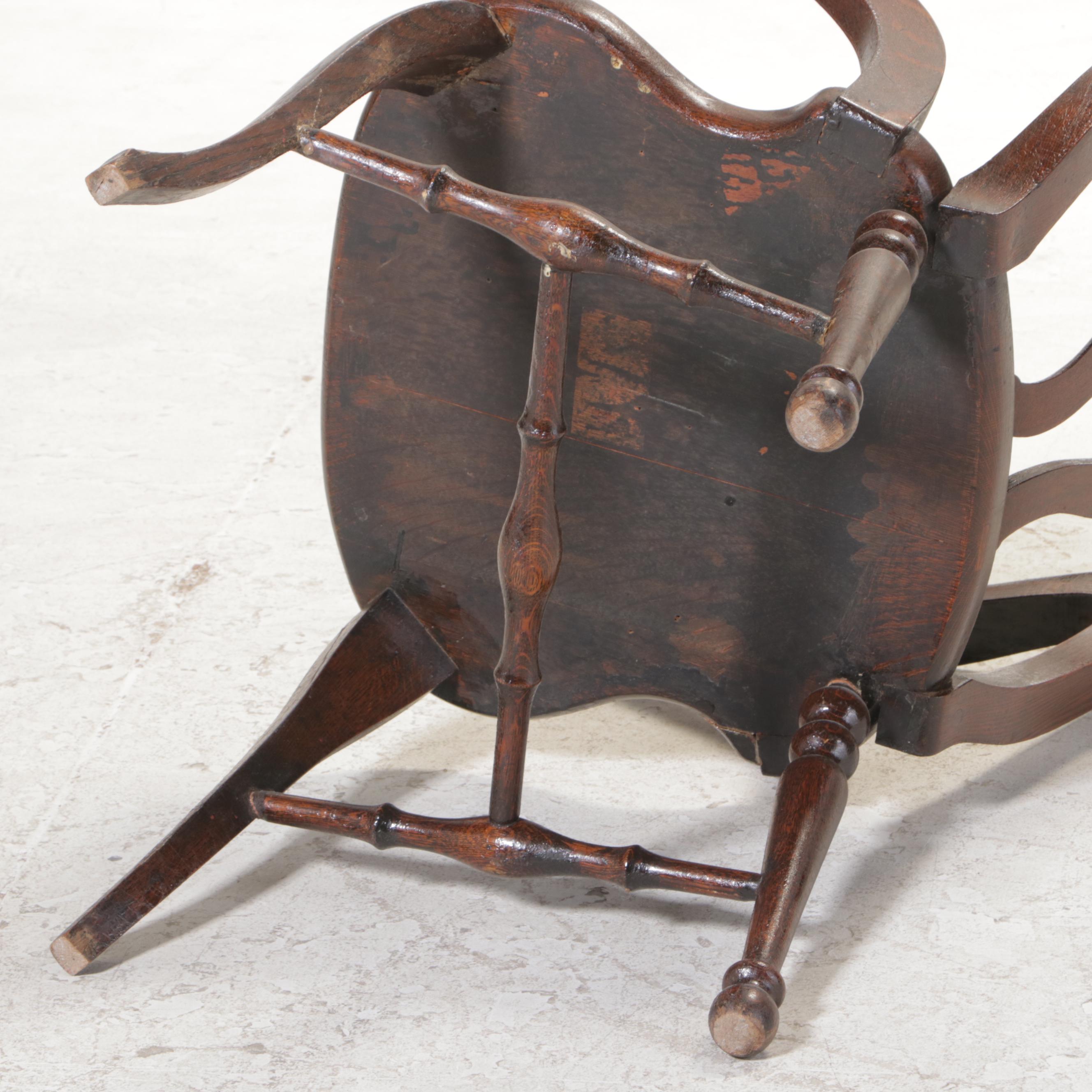 American Renaissance Revival Carved and Quartersawn Oak Armchair, circa 1900