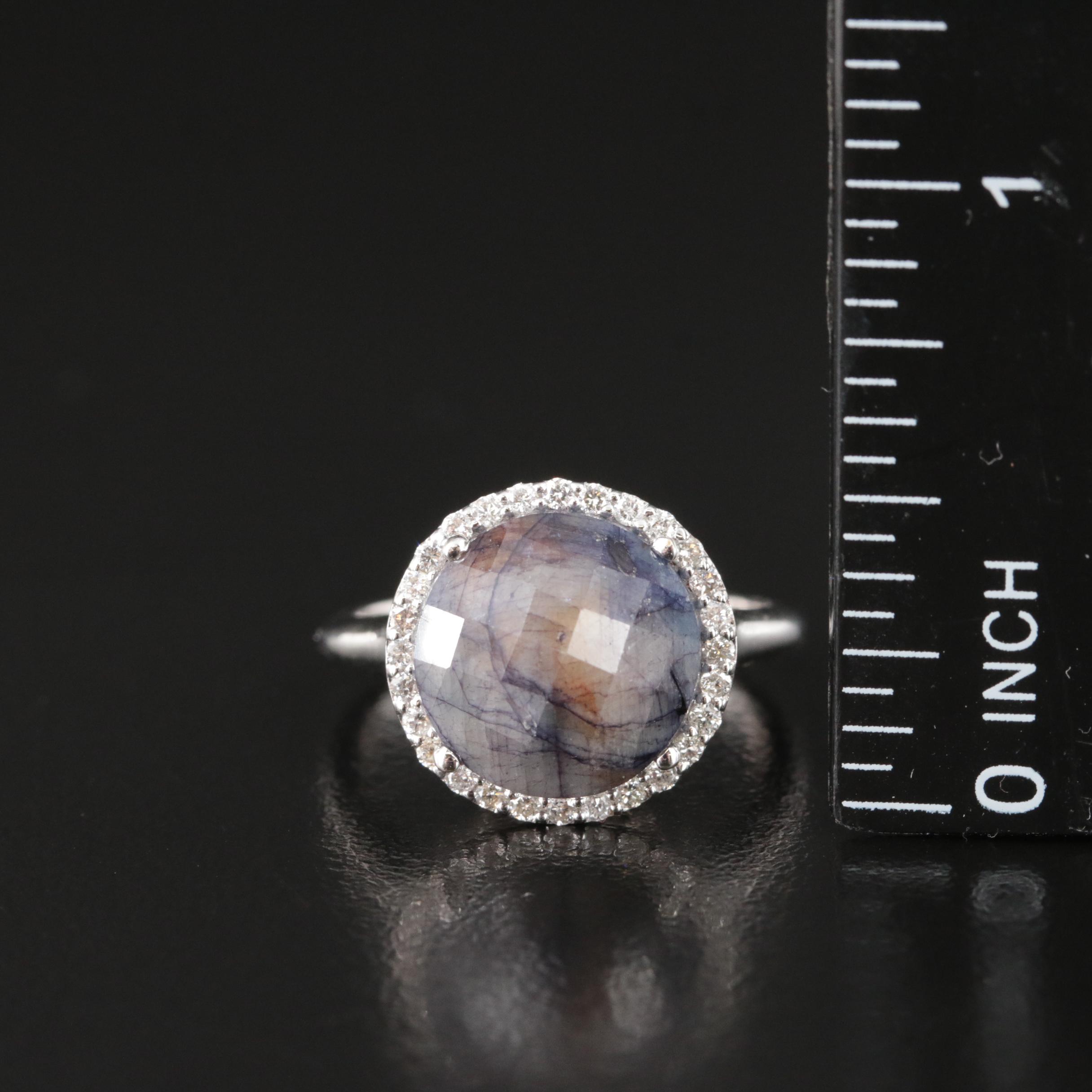 14K Corundrum and Diamond Ring