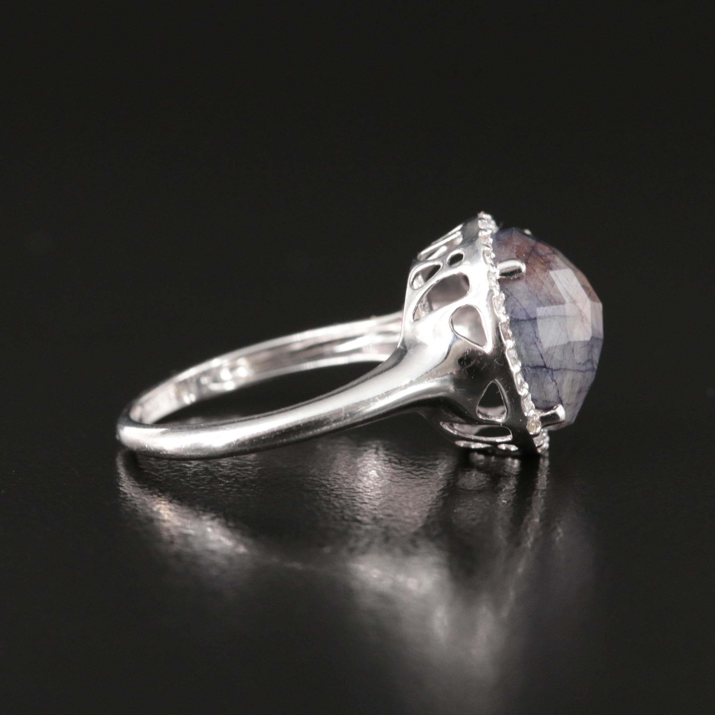 14K Corundrum and Diamond Ring