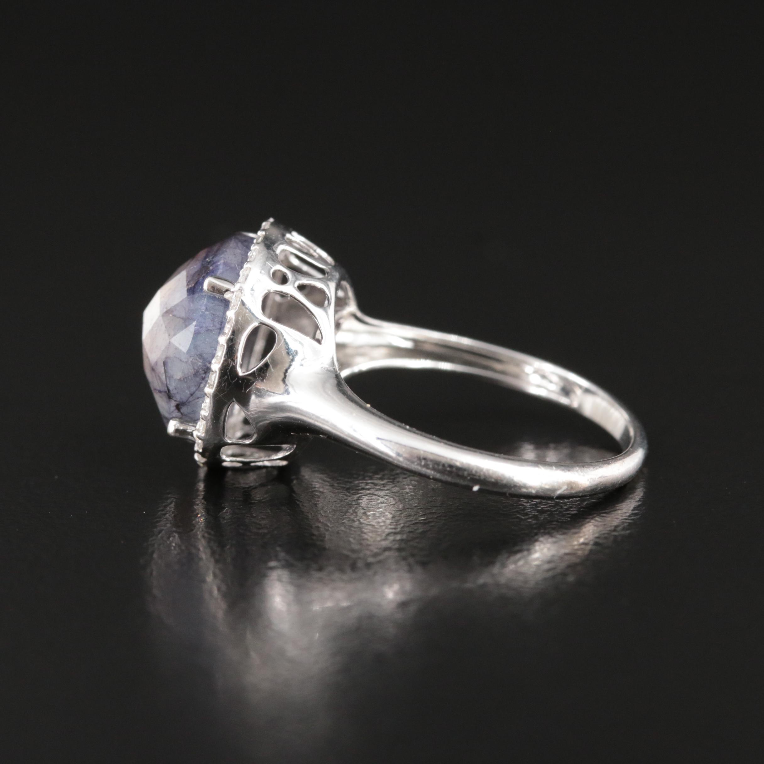 14K Corundrum and Diamond Ring