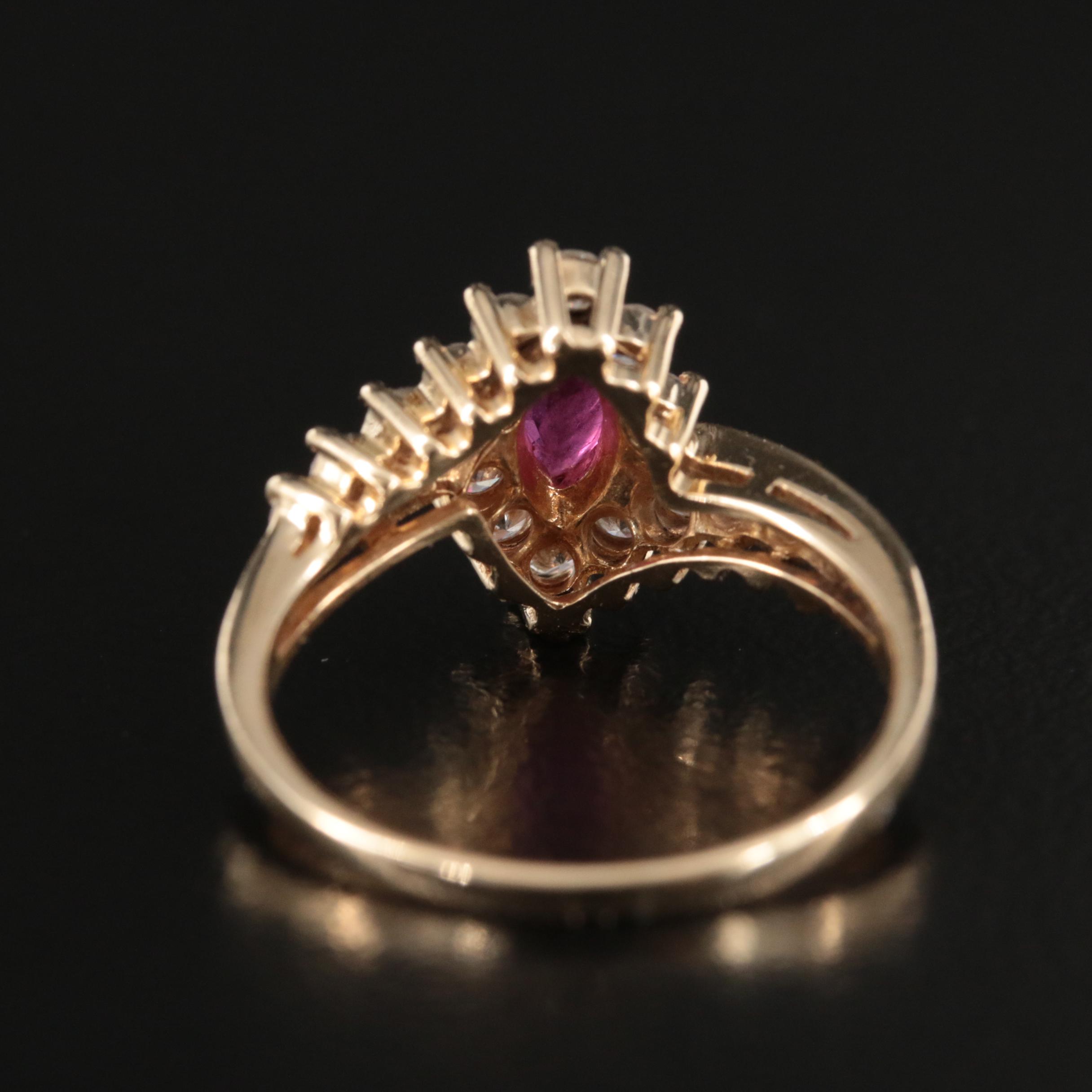 14K Ruby and Diamond Ring