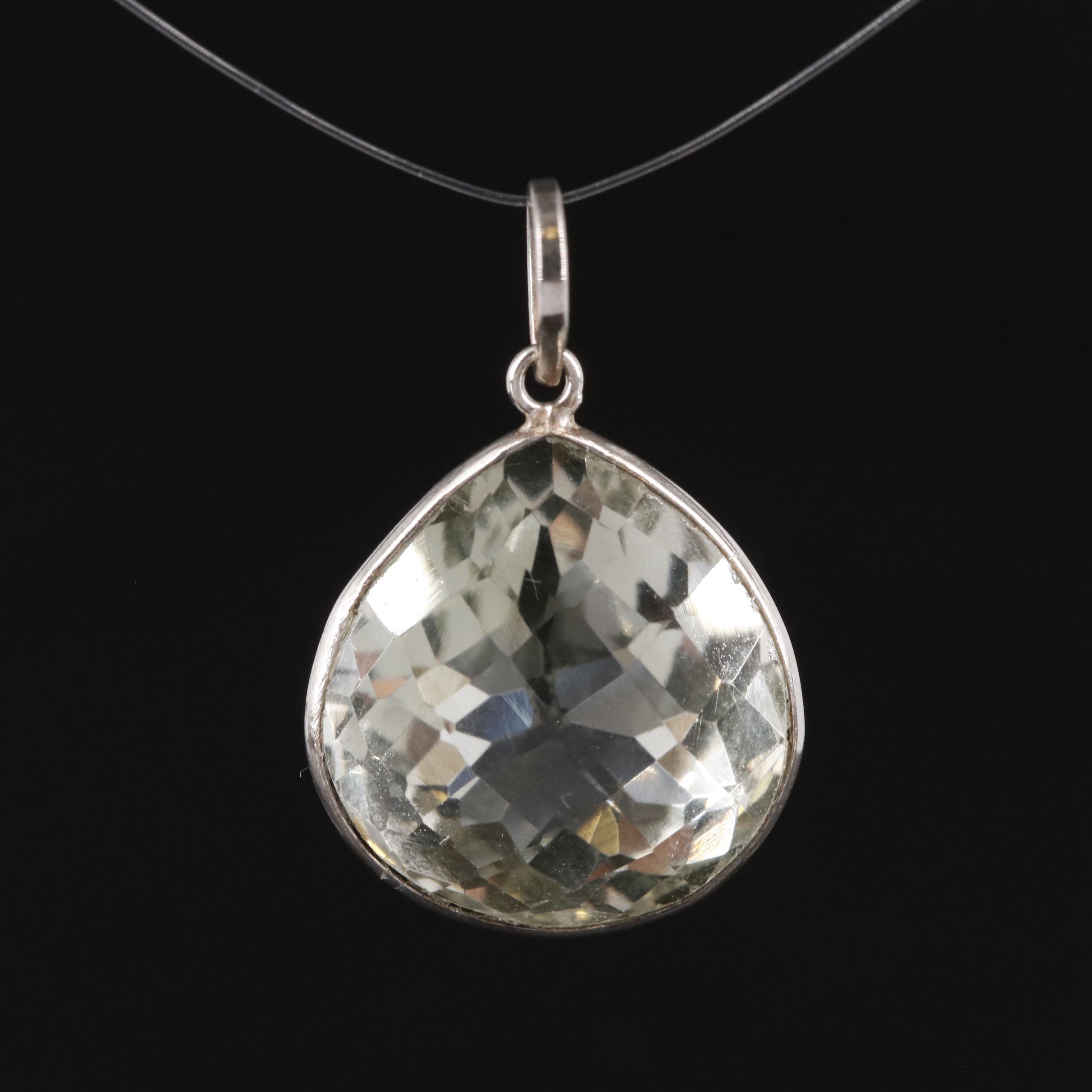 14K Prasiolite Pendant