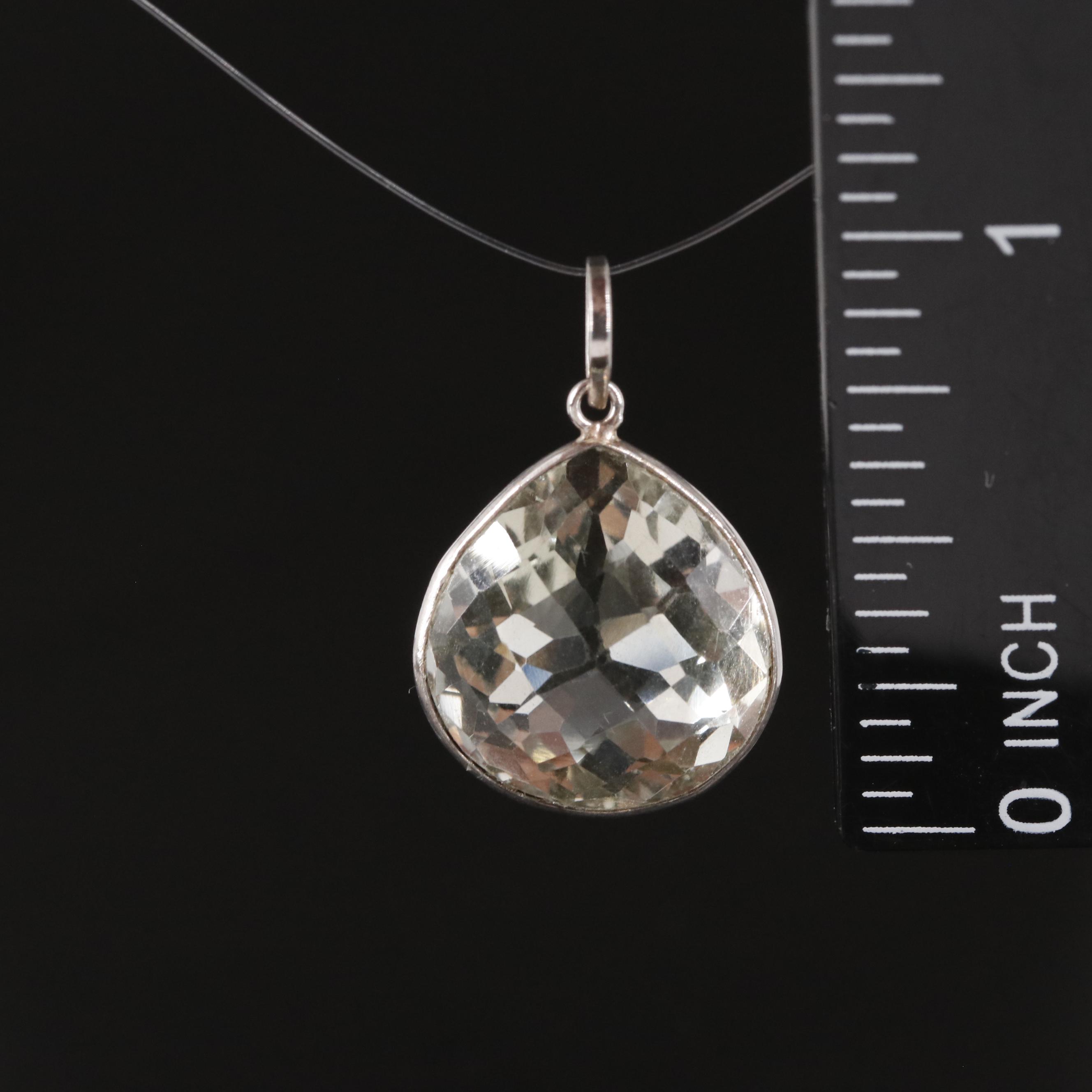 14K Prasiolite Pendant