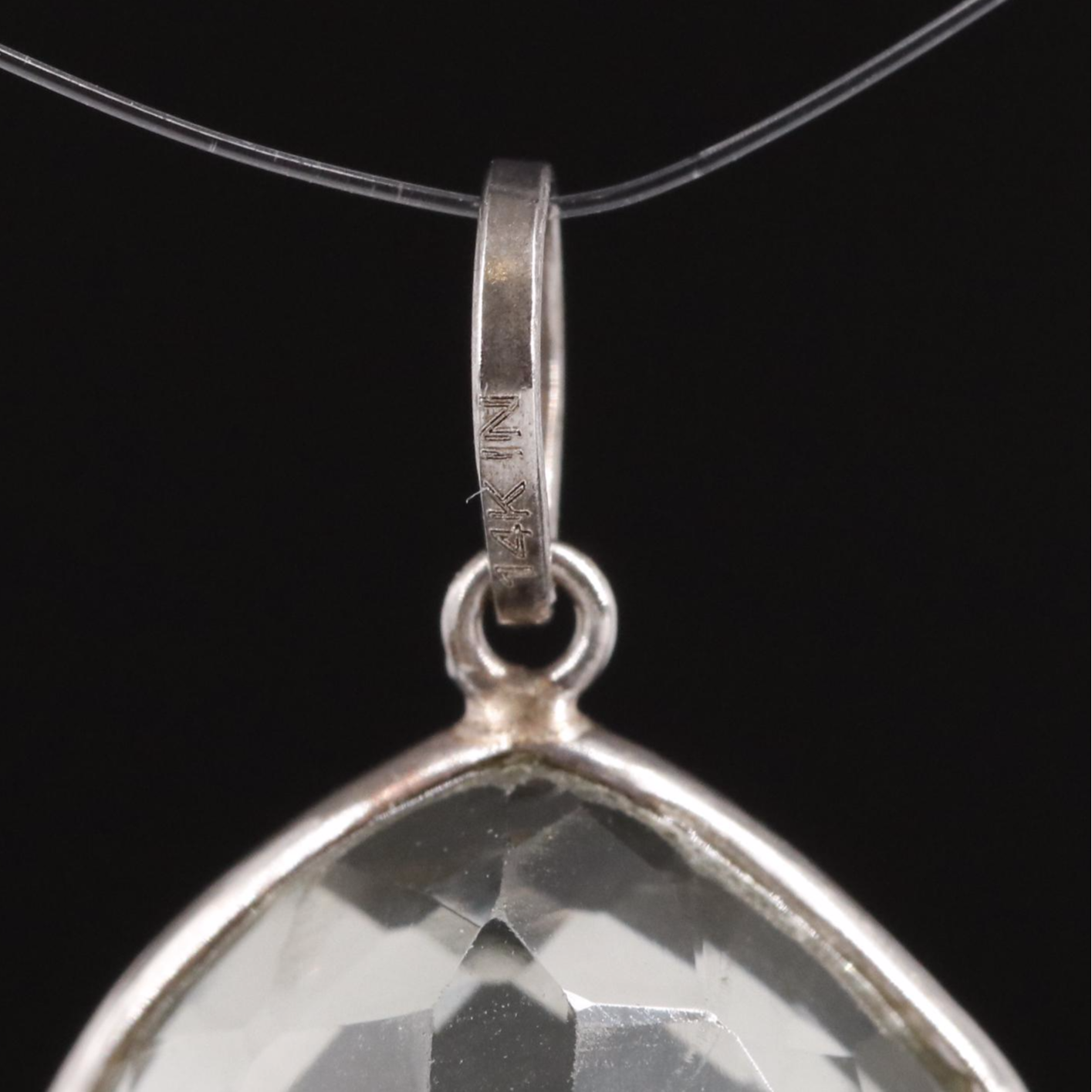14K Prasiolite Pendant