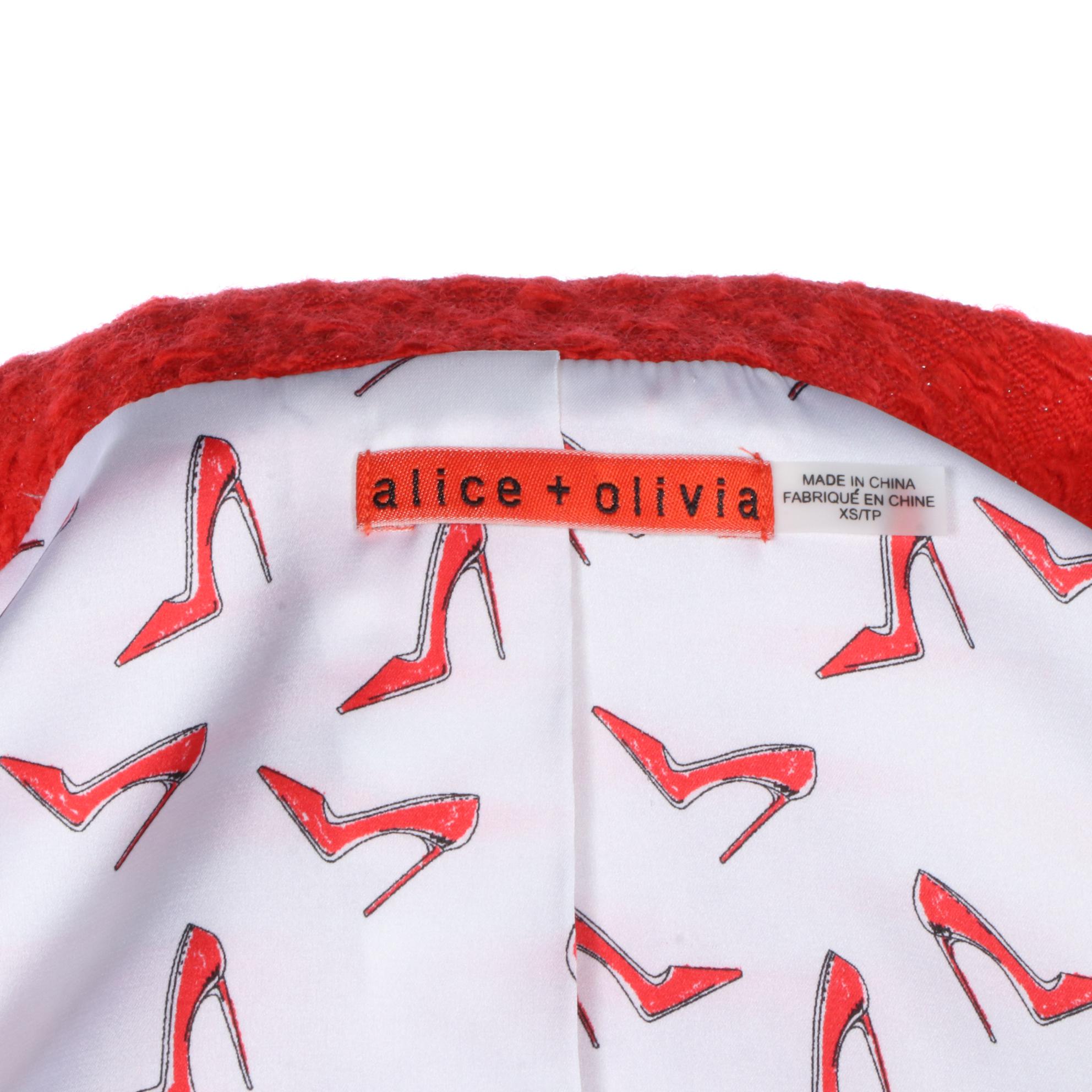 Alice + Olivia Metallic Flecked Tweed Jackets