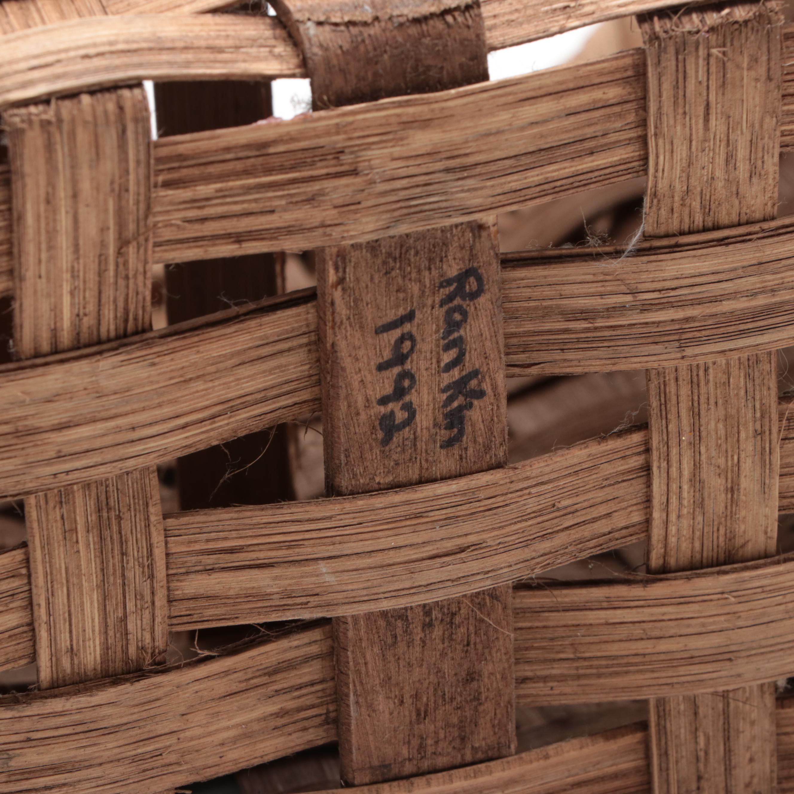 Woven Wine Jugs and Basket with Marble Tray and Champagne Sign