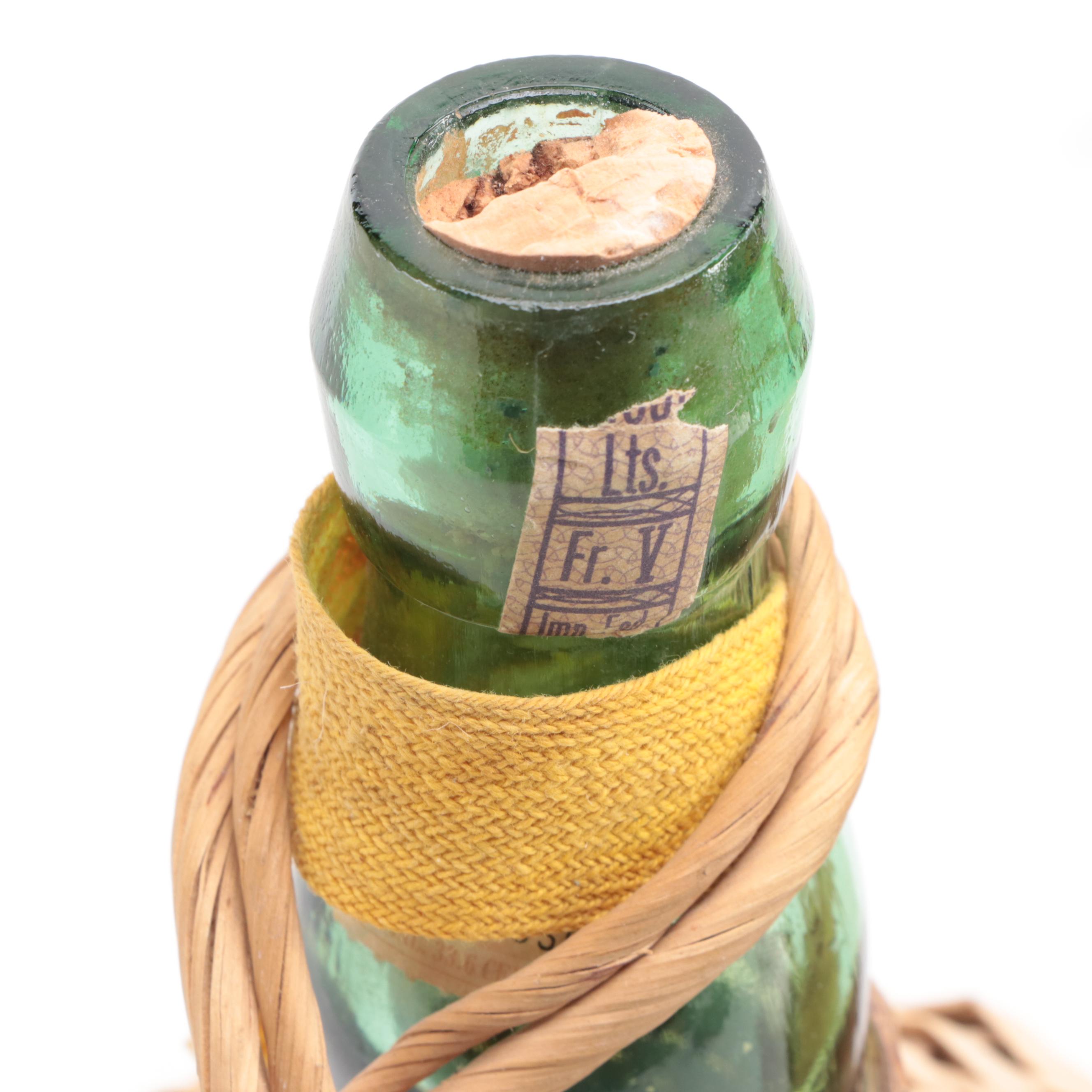 Woven Wine Jugs and Basket with Marble Tray and Champagne Sign