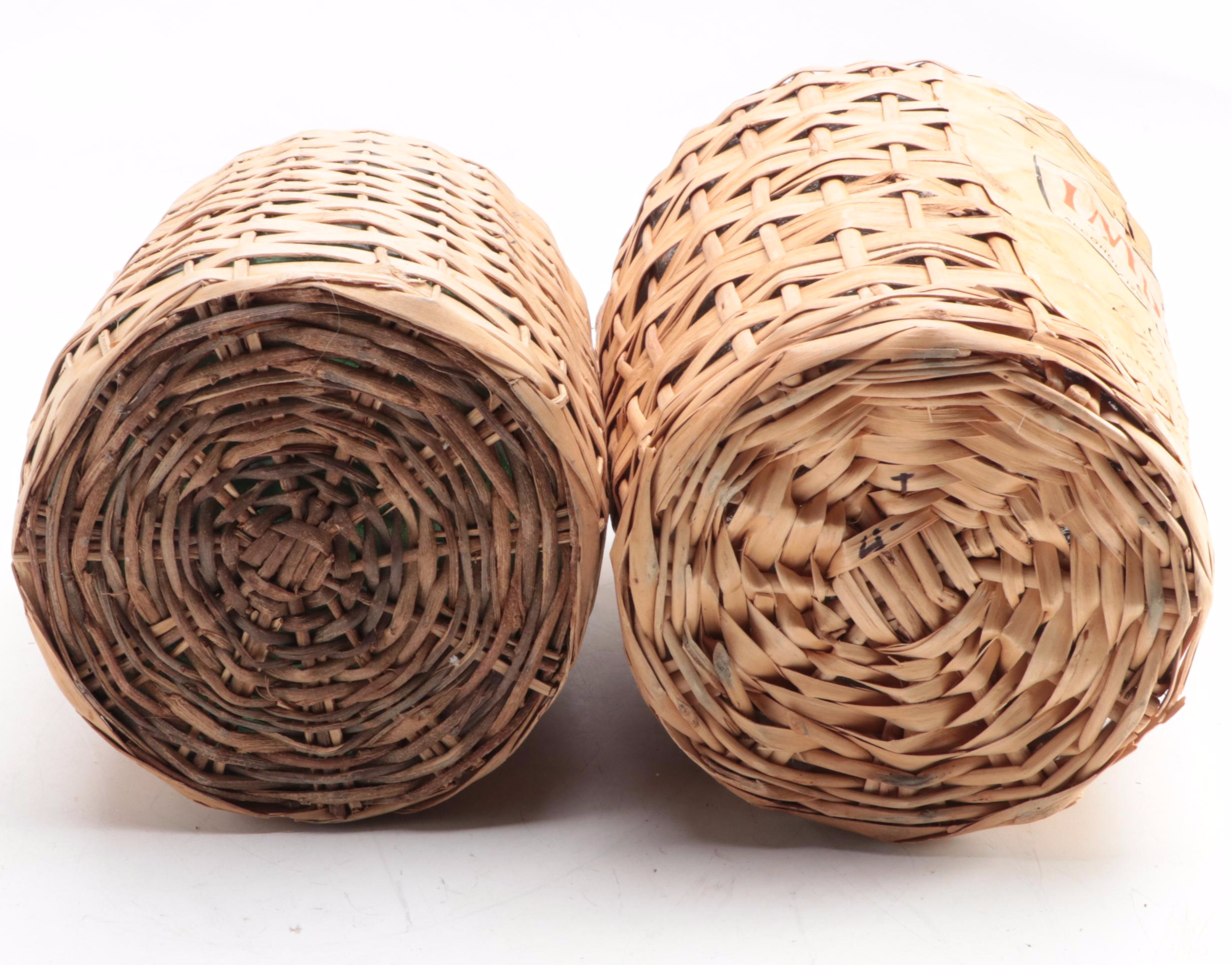 Woven Wine Jugs and Basket with Marble Tray and Champagne Sign