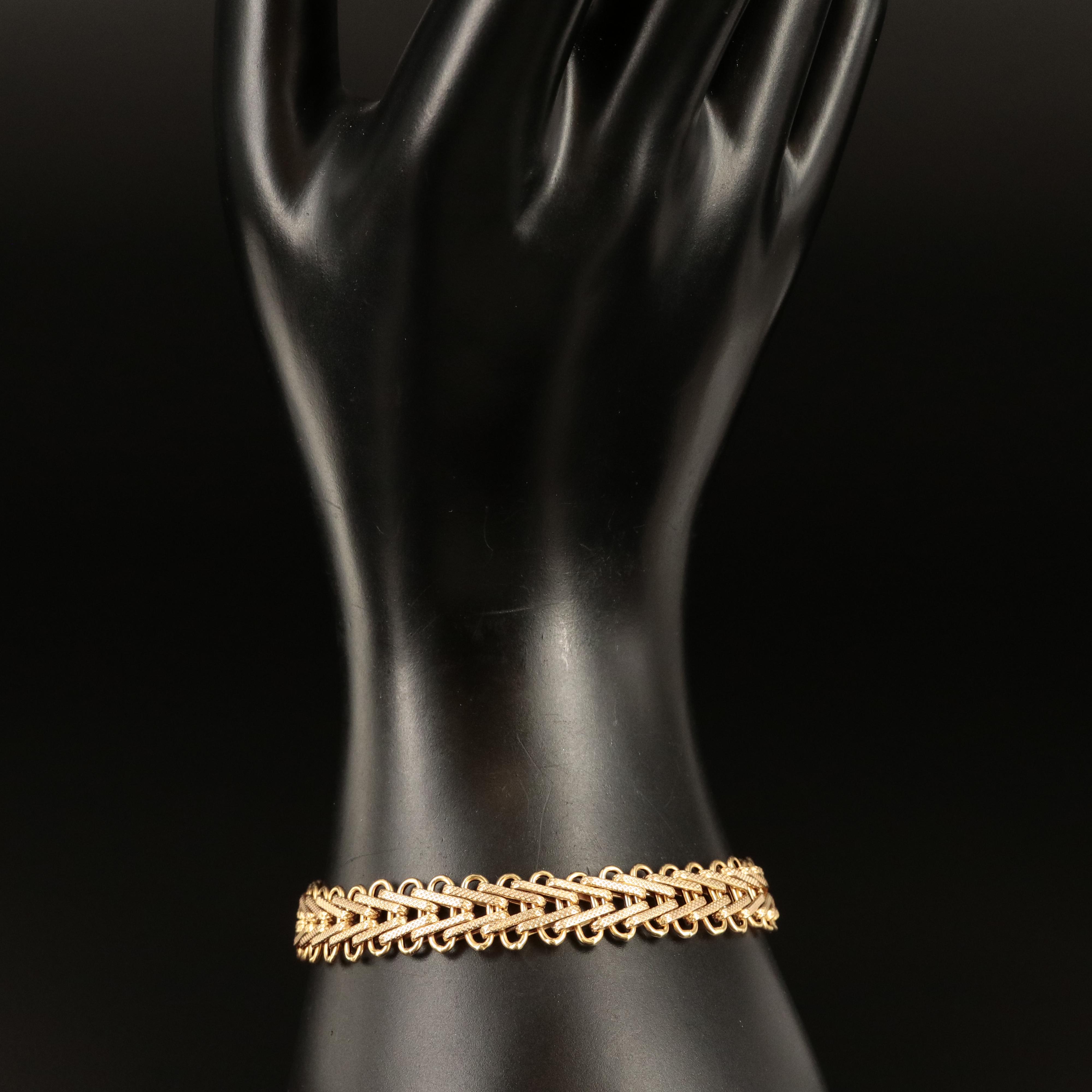 Italian 10K Fancy Link Bracelet