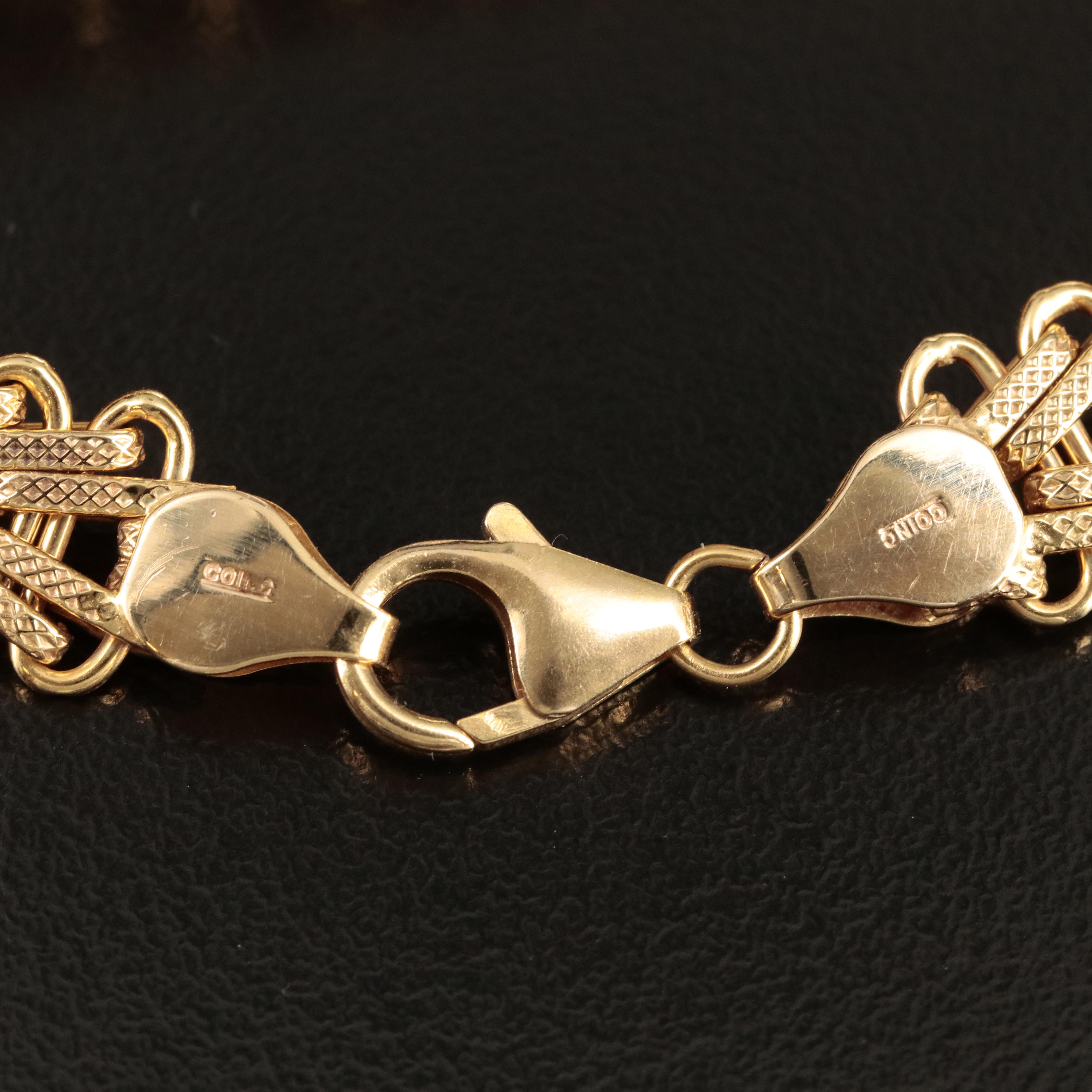 Italian 10K Fancy Link Bracelet