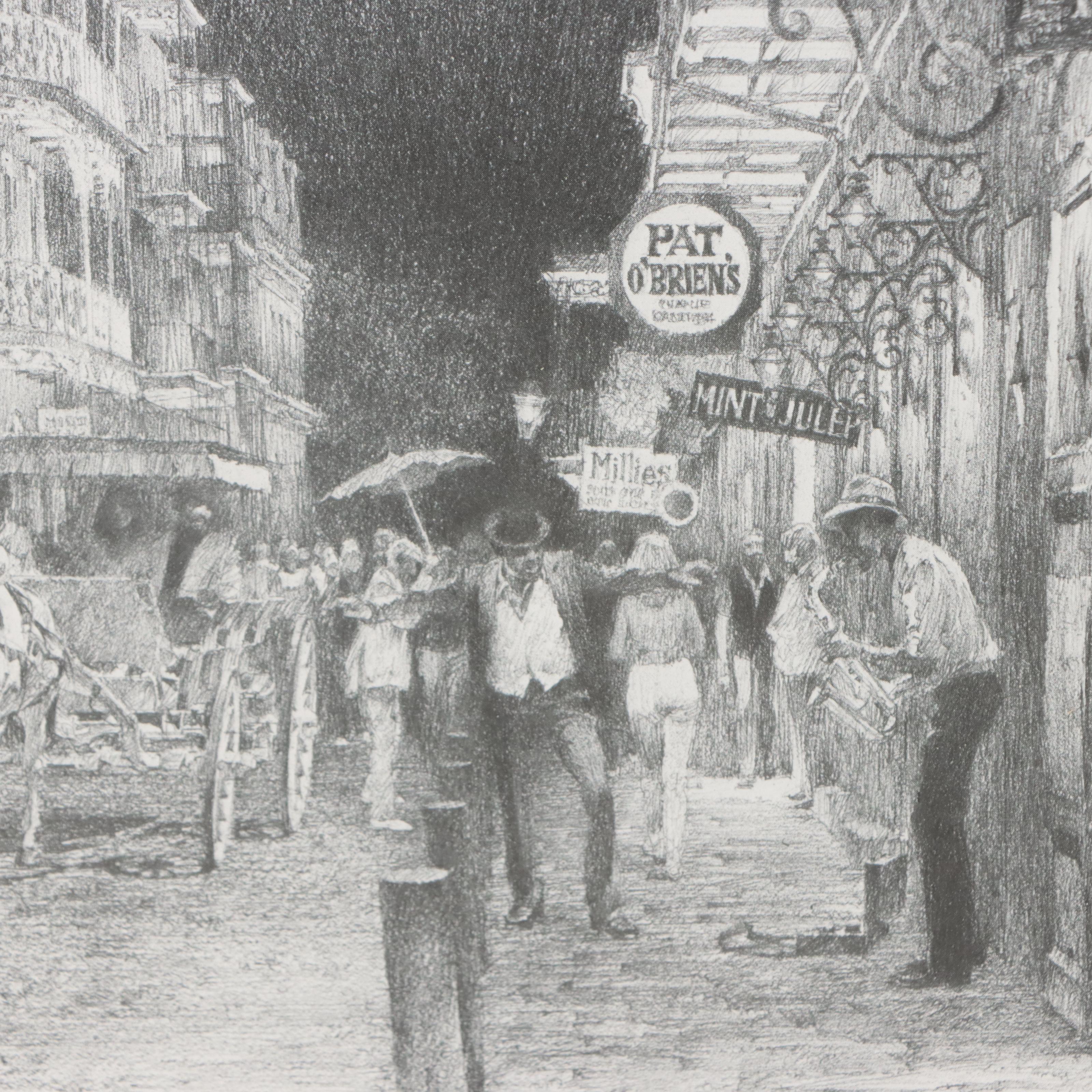 Halftone Prints of New Orleans Street Scene Don Davey