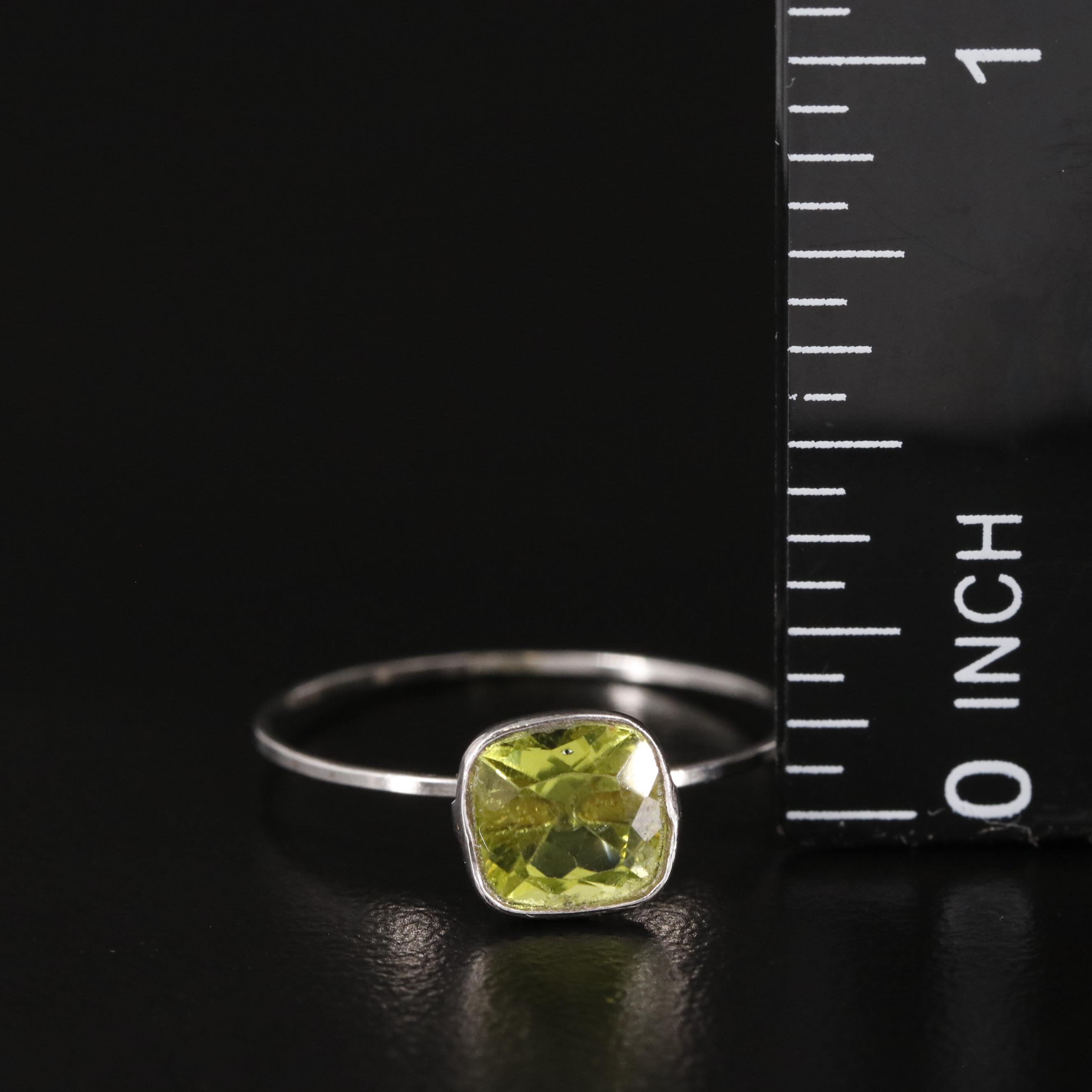 14K Peridot Solitaire Ring
