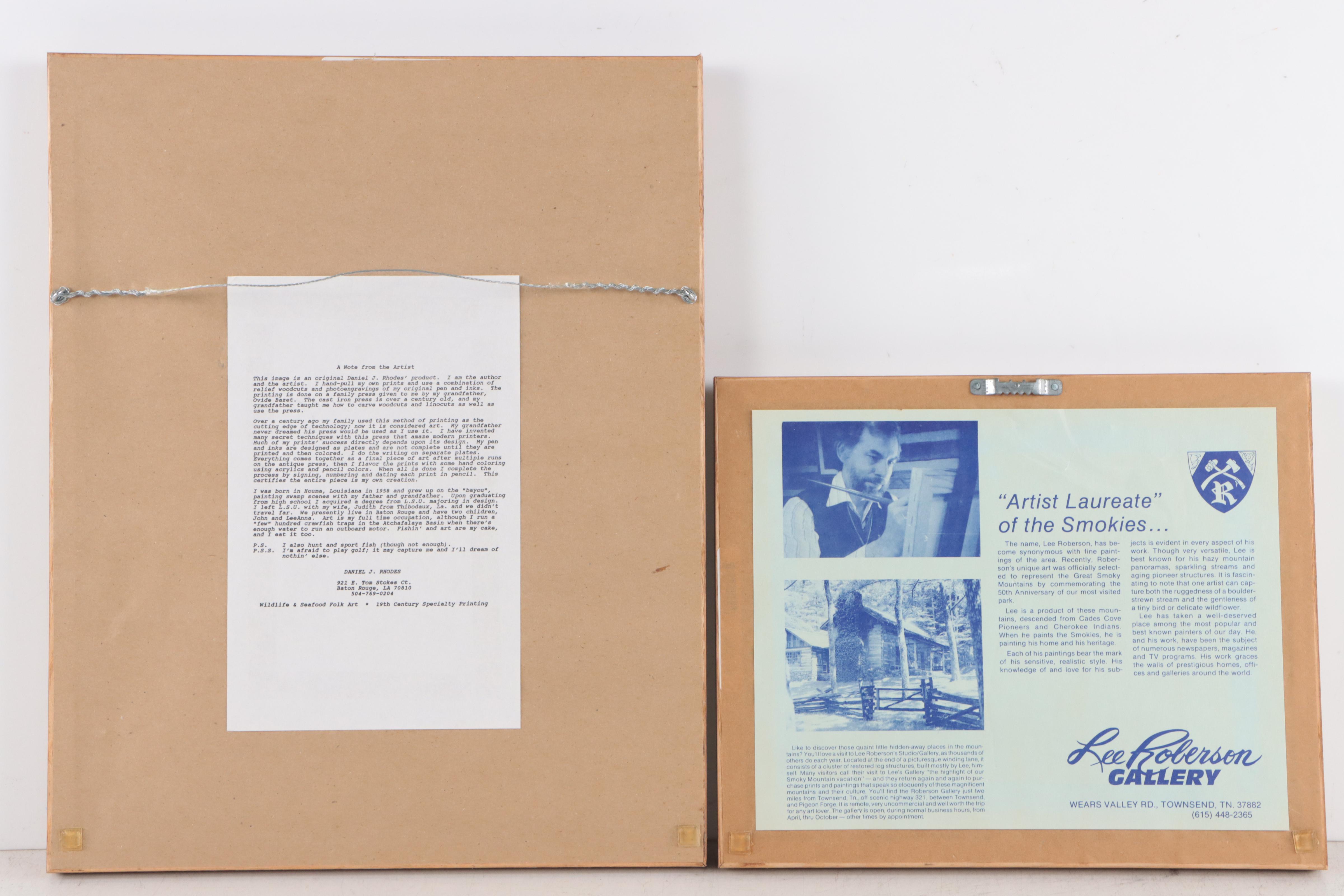 Fishing Themed Art Prints Including Daniel Rhodes "Baitcaster's 23rd Psalm"