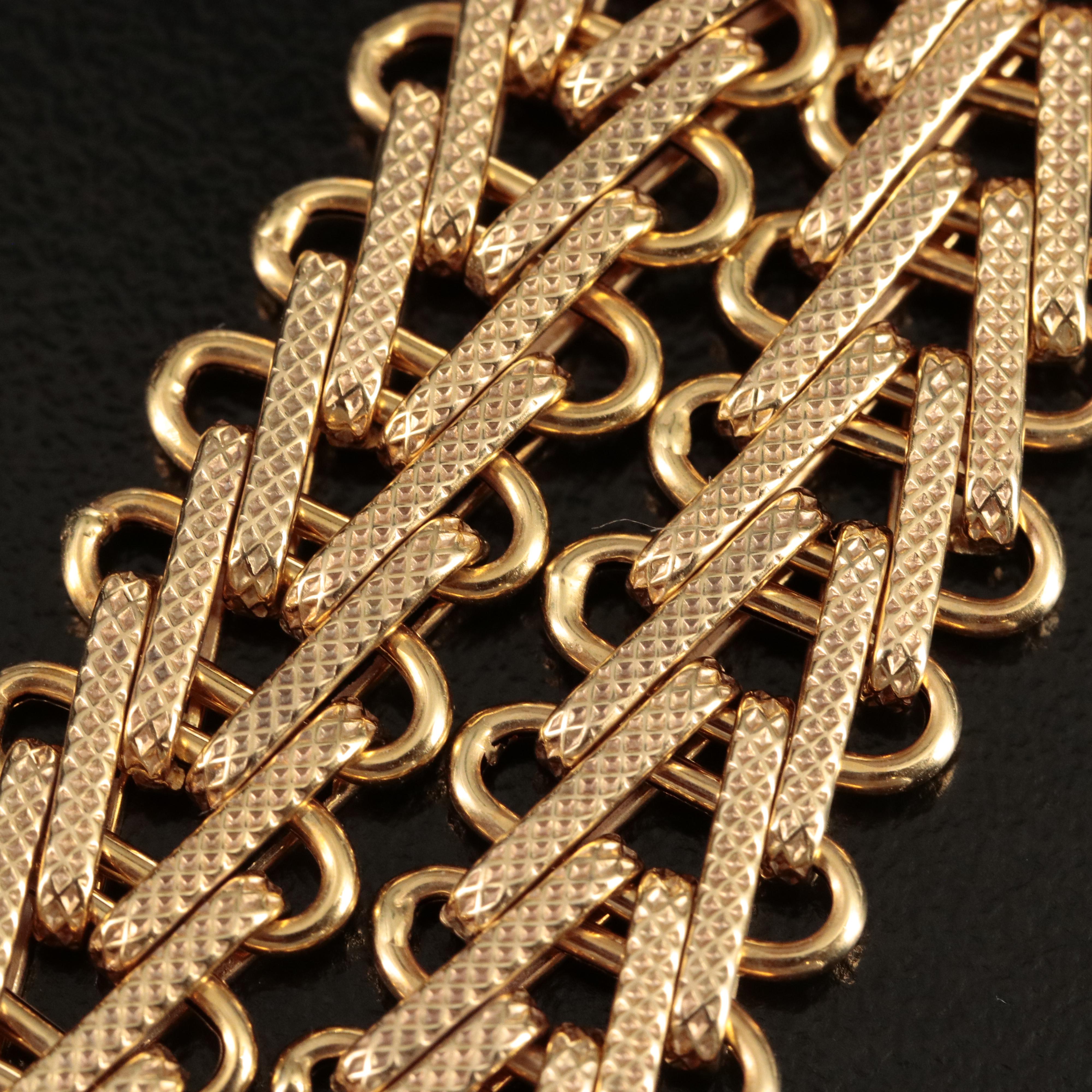 Italian 10K Fancy Link Bracelet