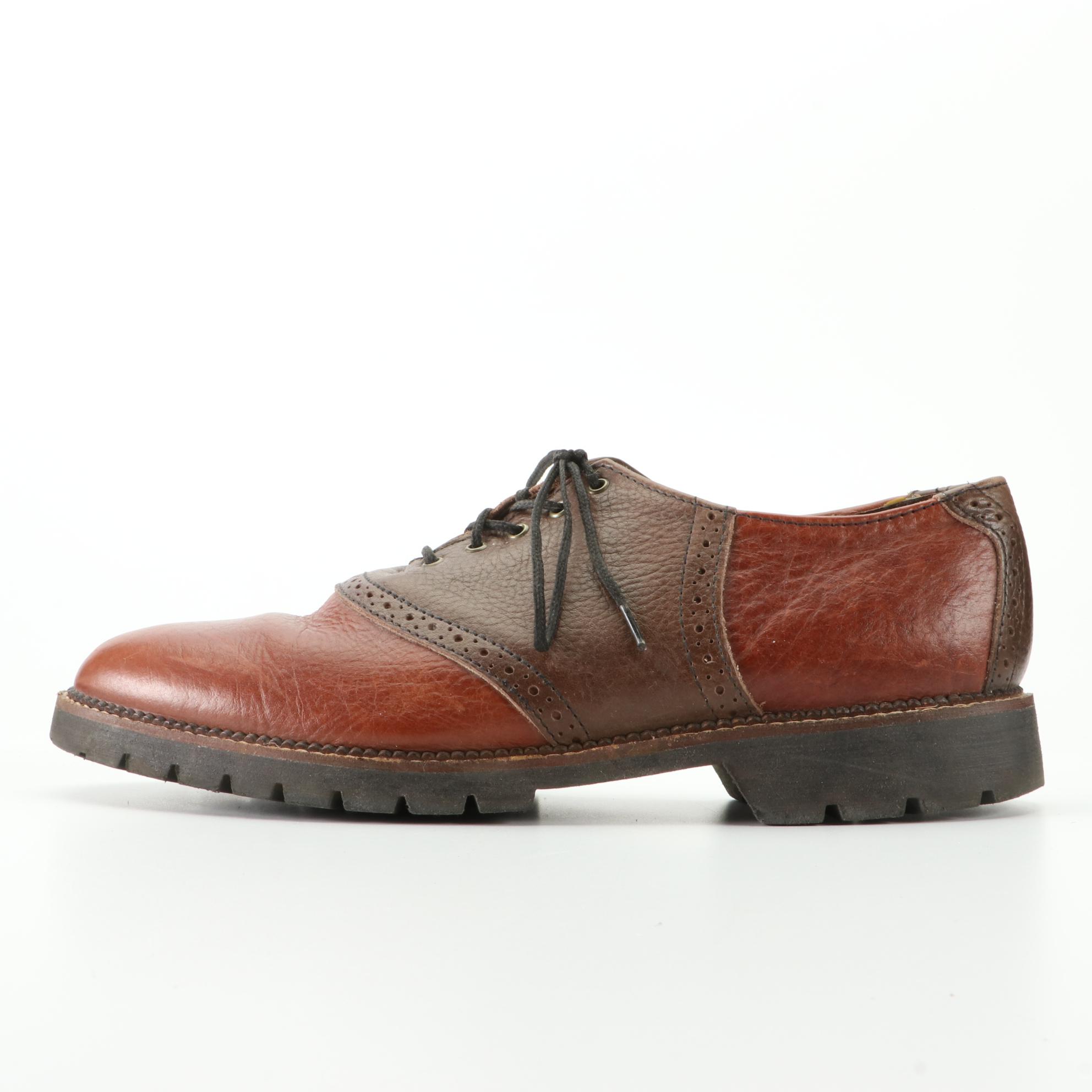 Men's H.S. Trask Saddle Brogues in American Bison Leather