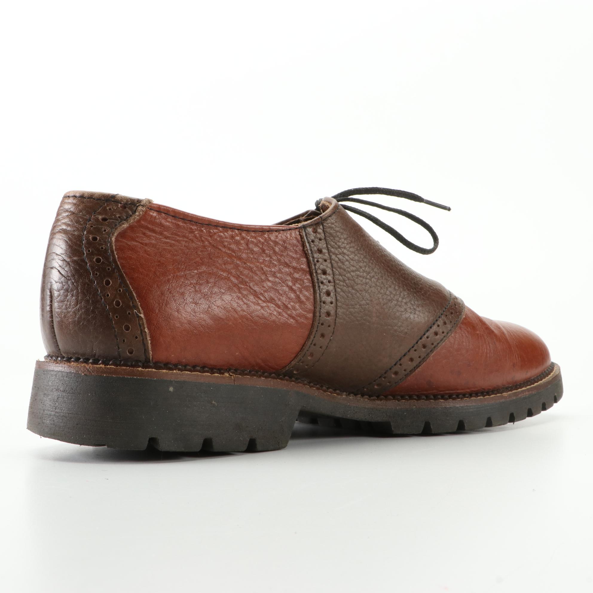 Men's H.S. Trask Saddle Brogues in American Bison Leather