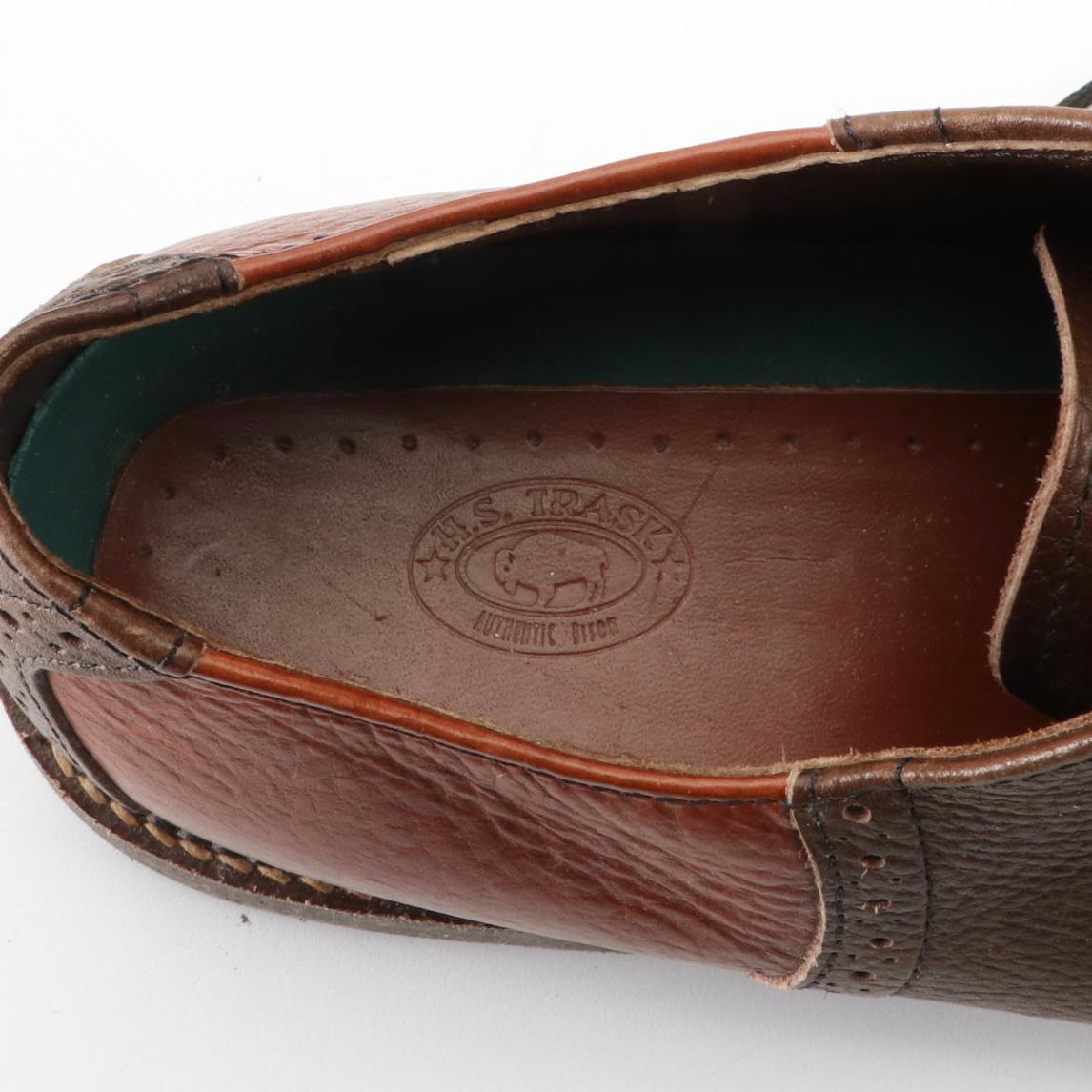 Men's H.S. Trask Saddle Brogues in American Bison Leather