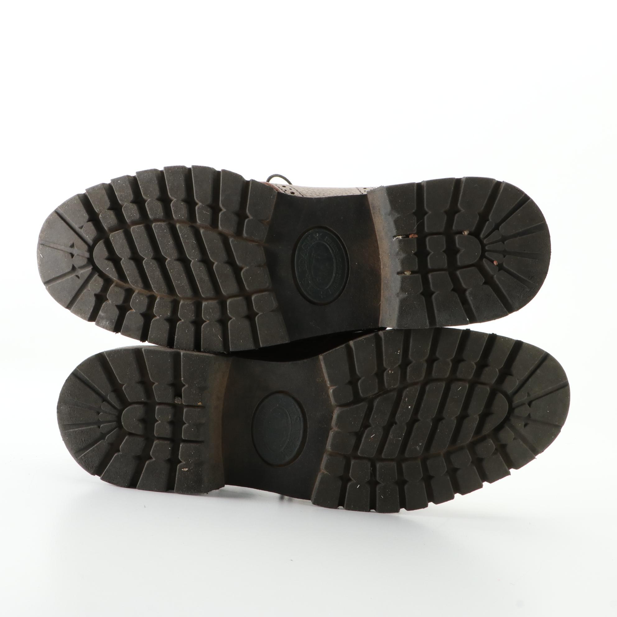 Men's H.S. Trask Saddle Brogues in American Bison Leather