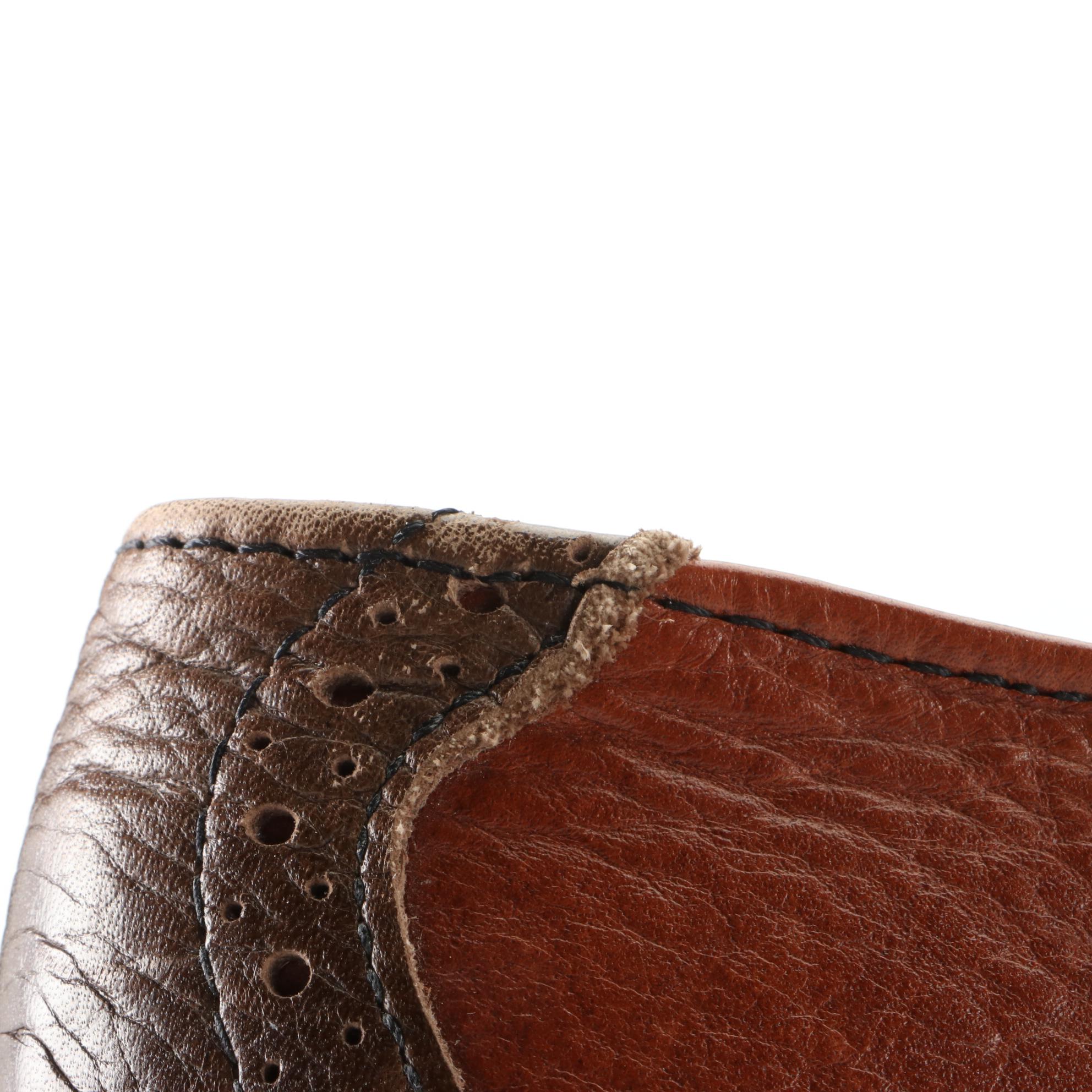 Men's H.S. Trask Saddle Brogues in American Bison Leather