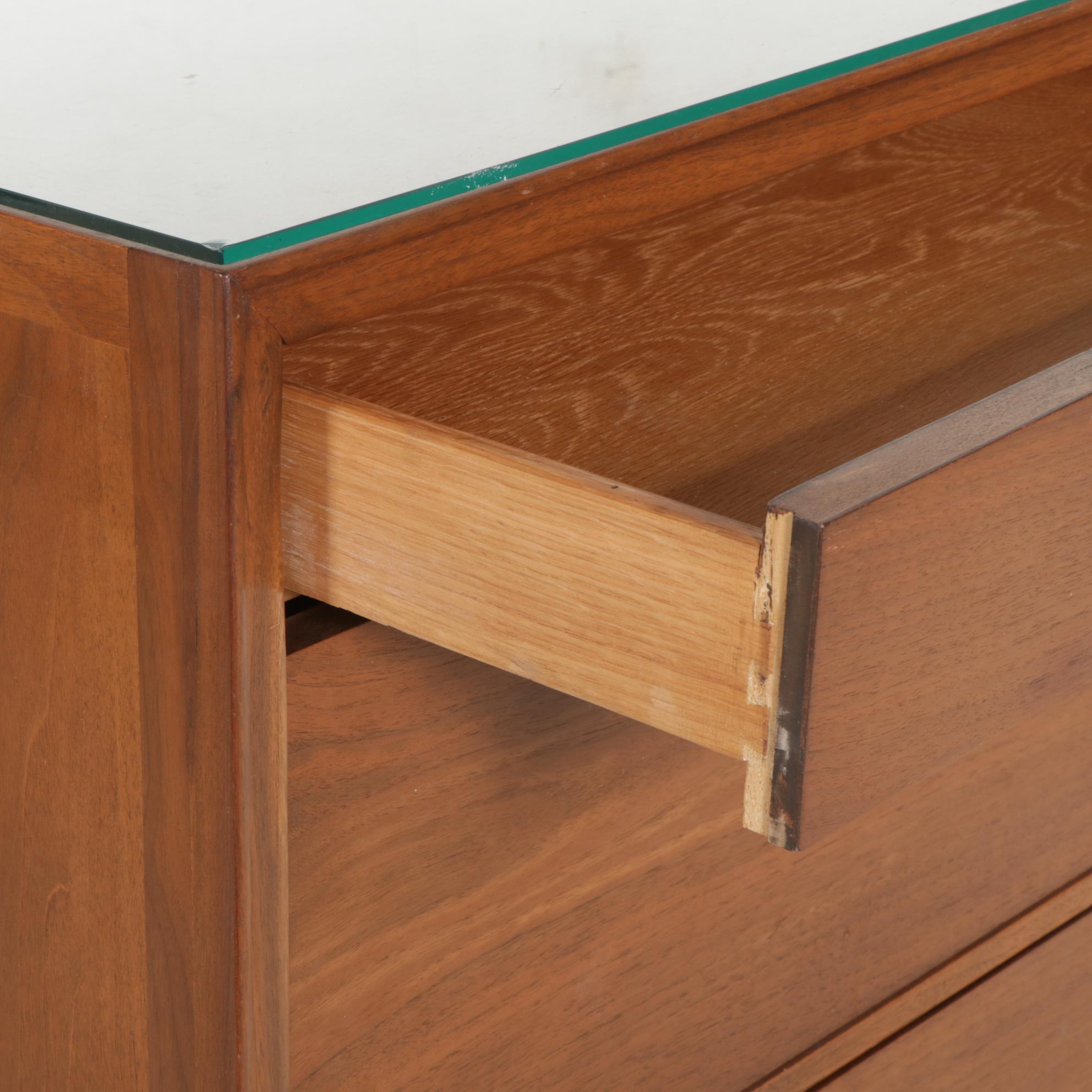 Mid Century Modern Mount Airy Janus Collection Walnut Chest of Drawers