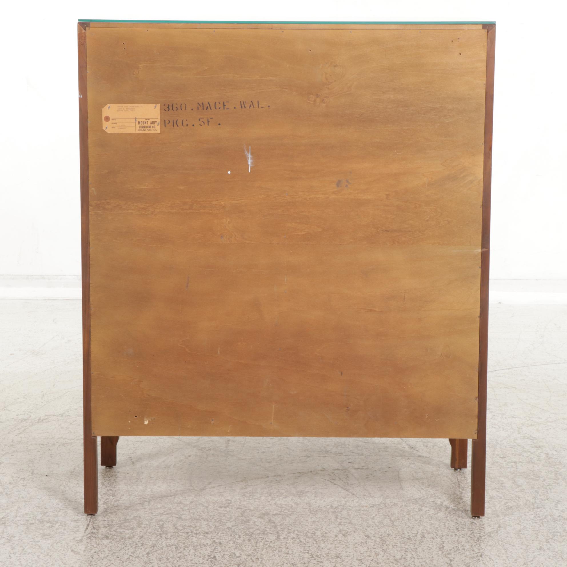 Mid Century Modern Mount Airy Janus Collection Walnut Chest of Drawers