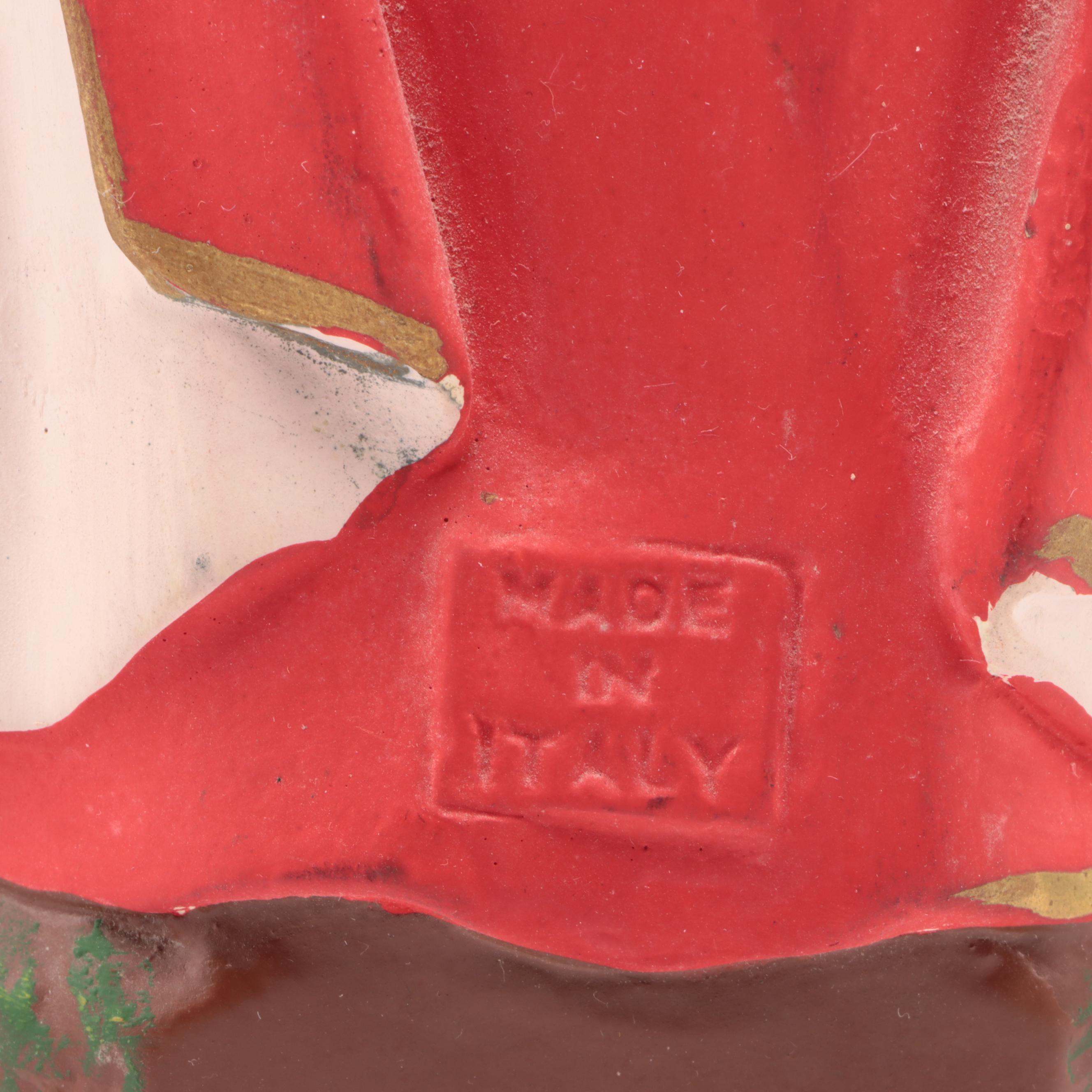 Painted Chalkware Our Lady of Grace with St. Joseph and Other Statues