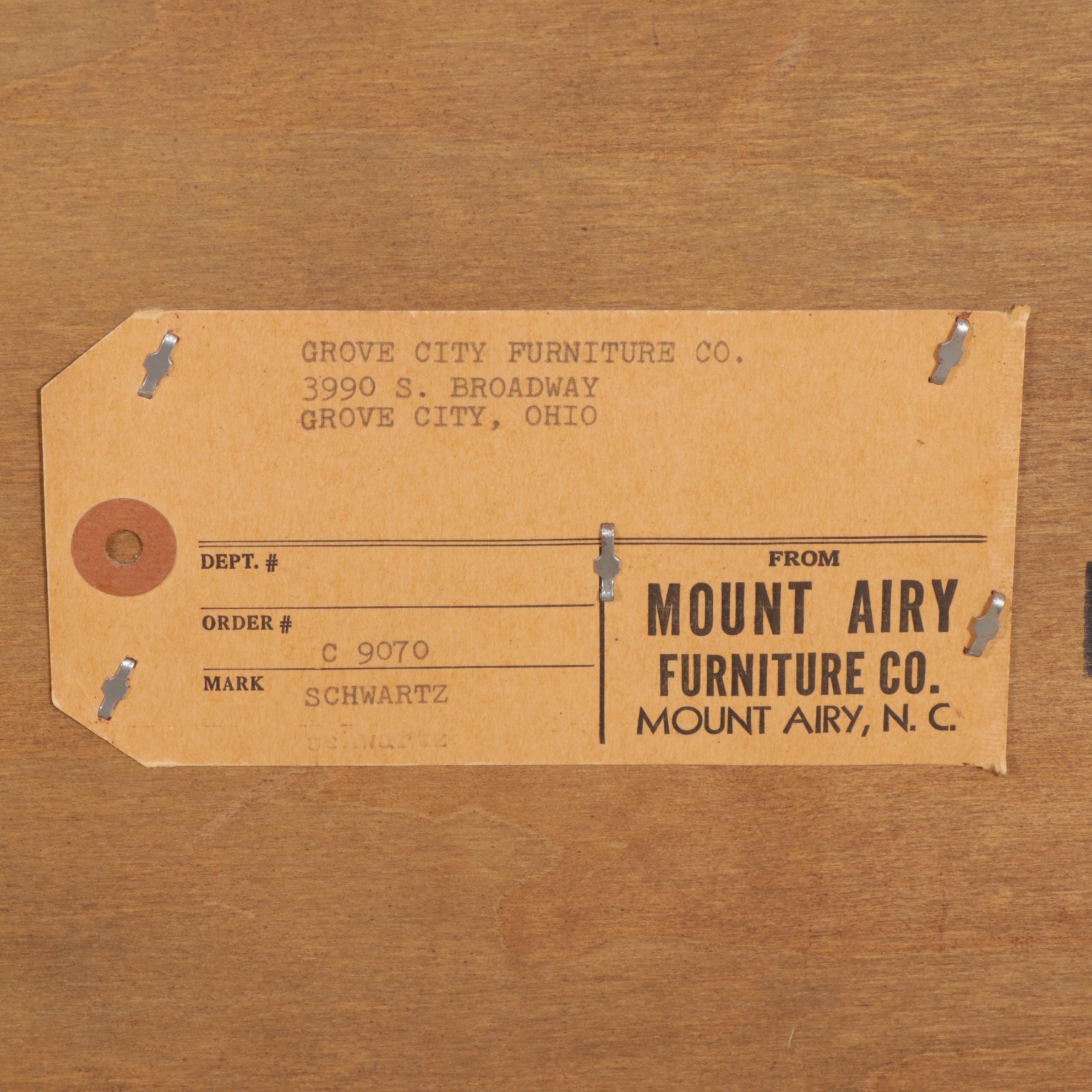 Mid Century Modern Mount Airy Janus Collection Walnut Chest of Drawers