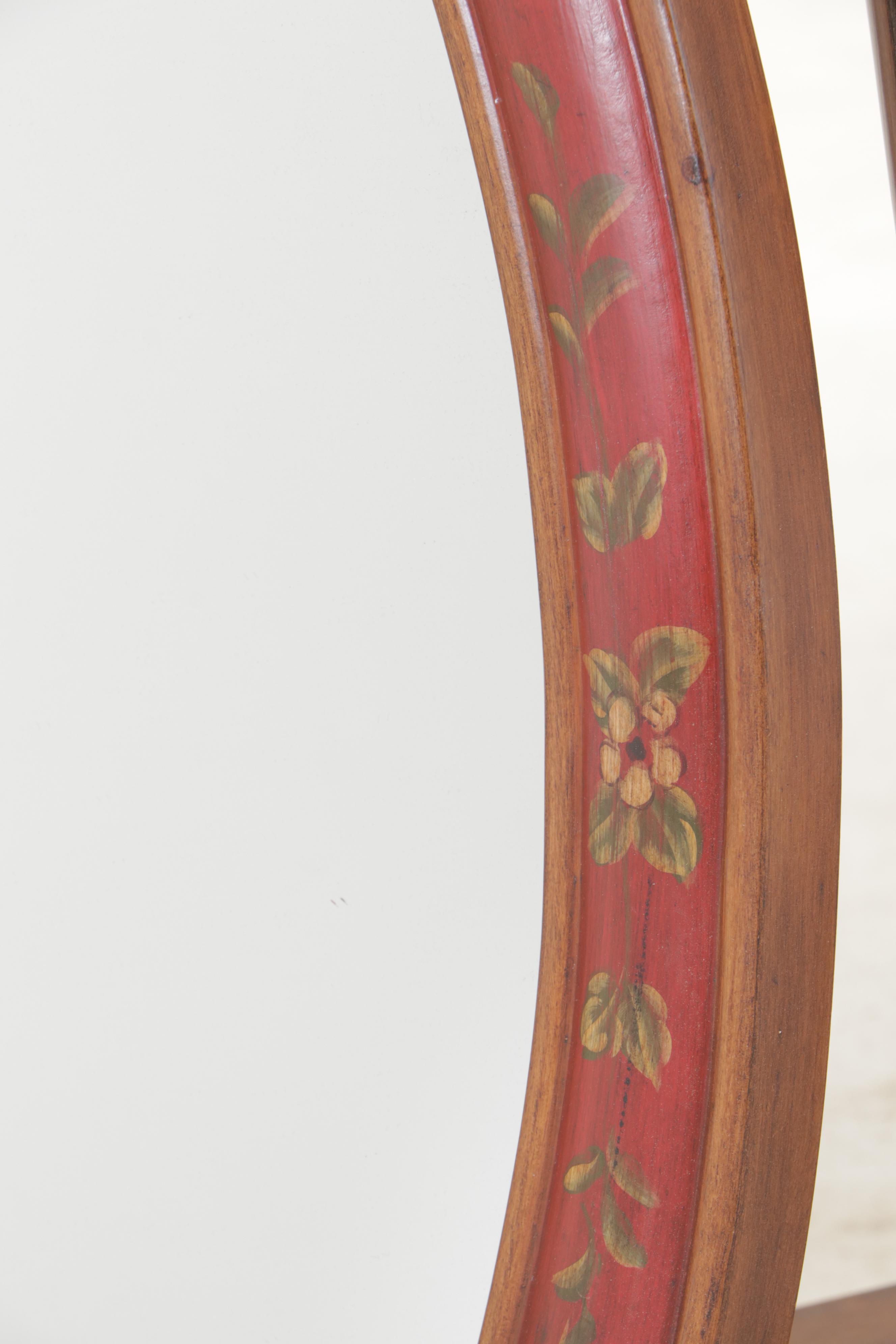 Stein World Paint-Decorated Console Table and Wall Mirror