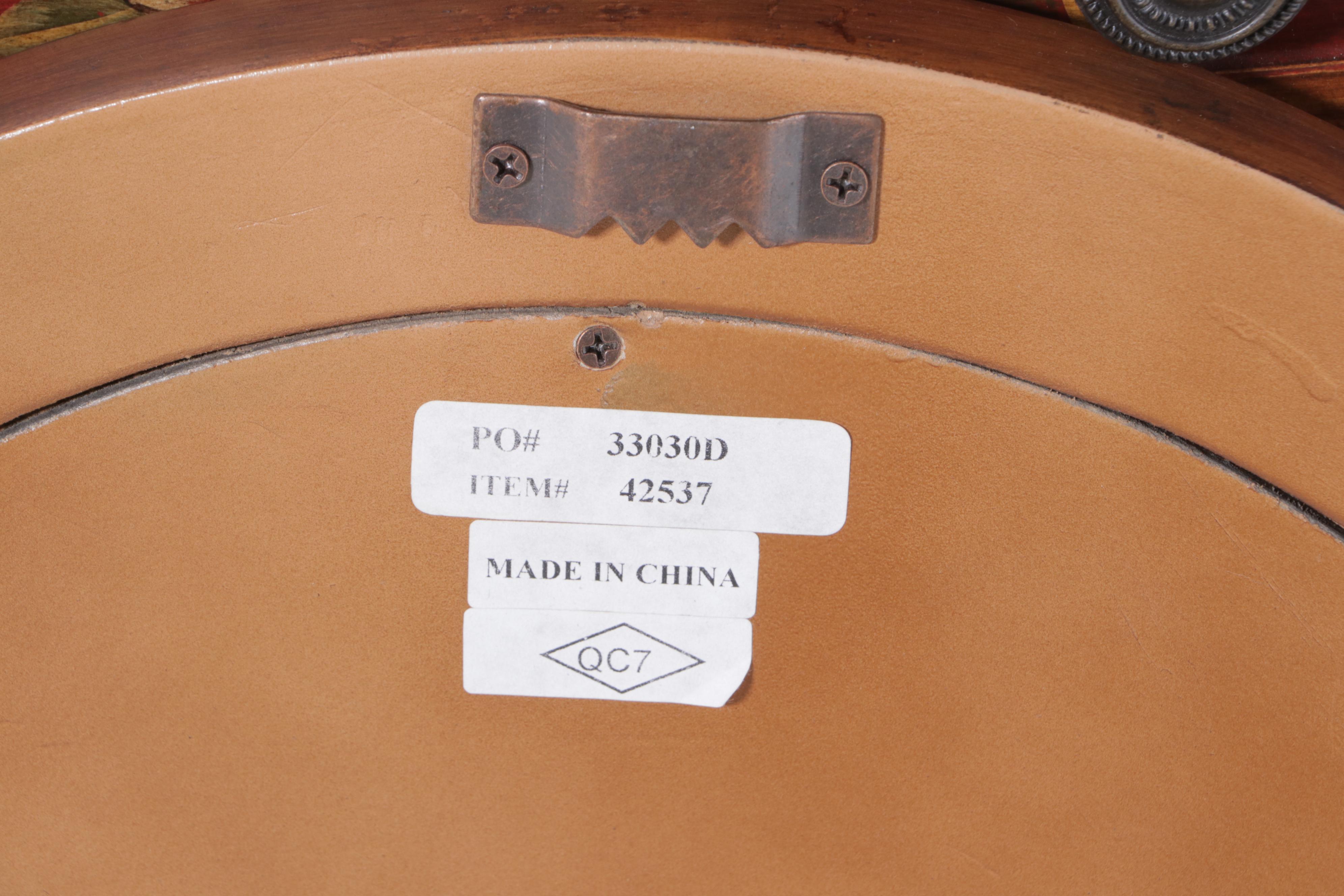 Stein World Paint-Decorated Console Table and Wall Mirror