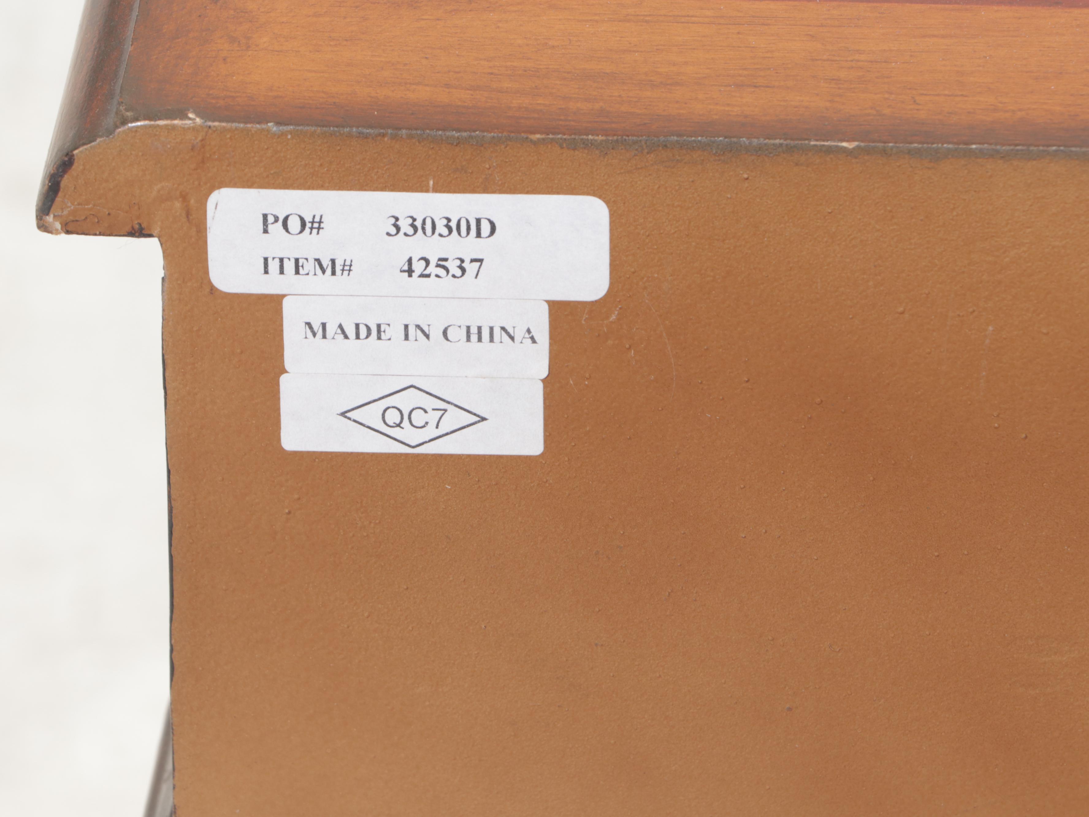 Stein World Paint-Decorated Console Table and Wall Mirror