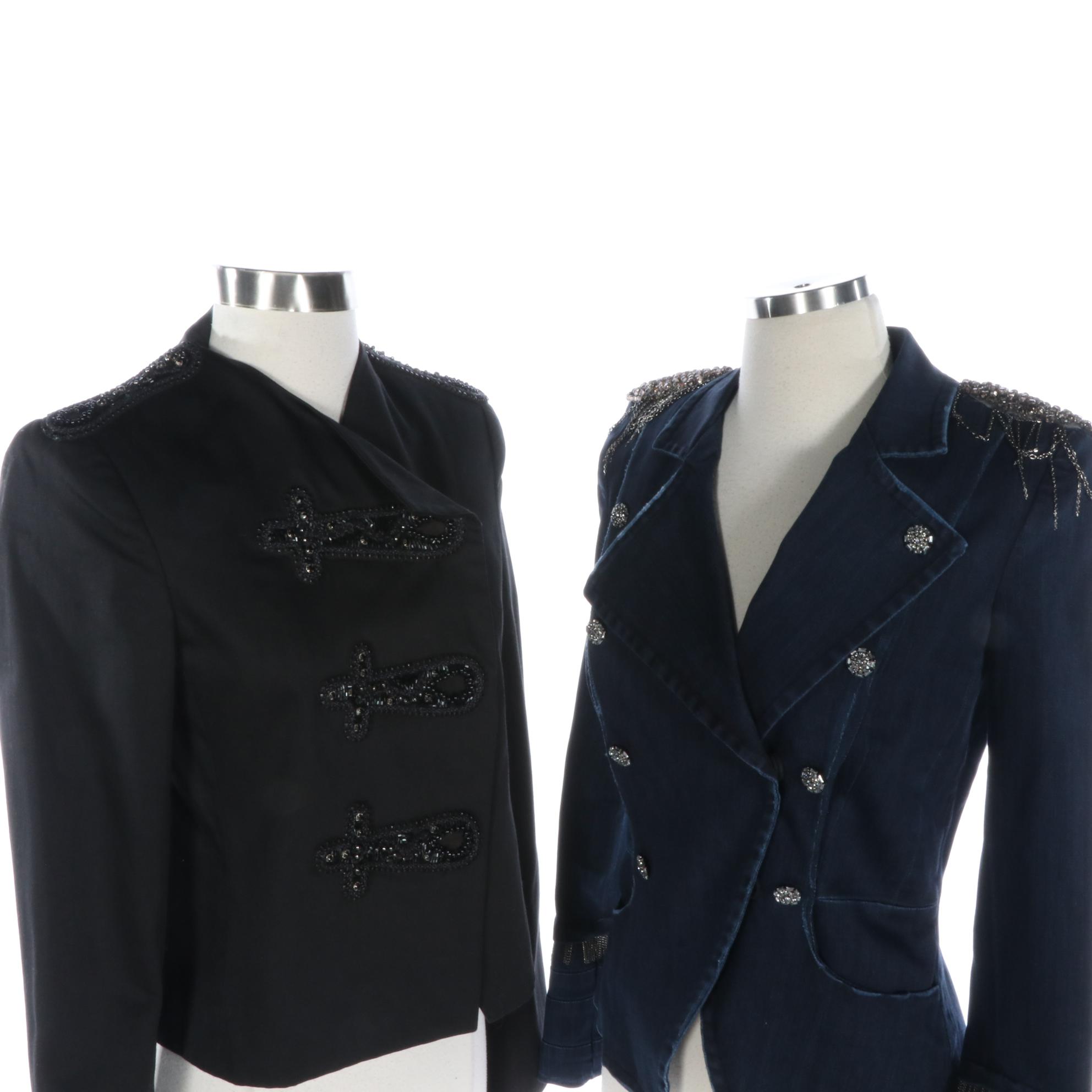 Alice + Olivia Military Inspired Jackets Embellished with Beading and More