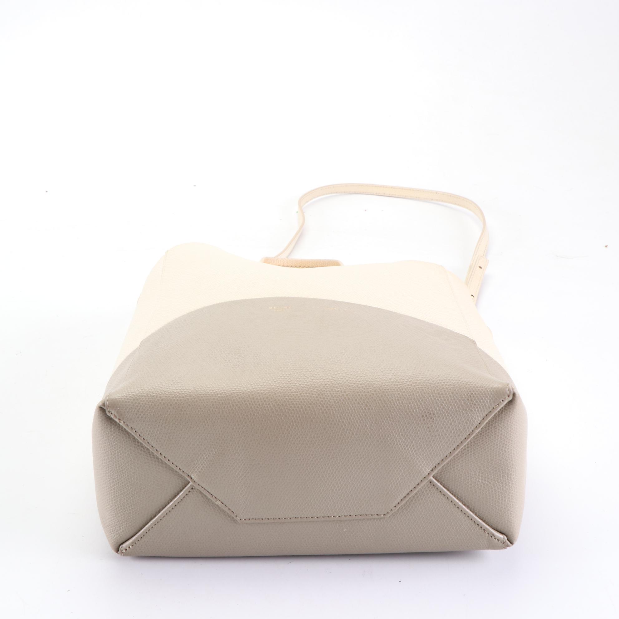 Céline Vertical Bi-Cabas Tote Small in Grain Leather