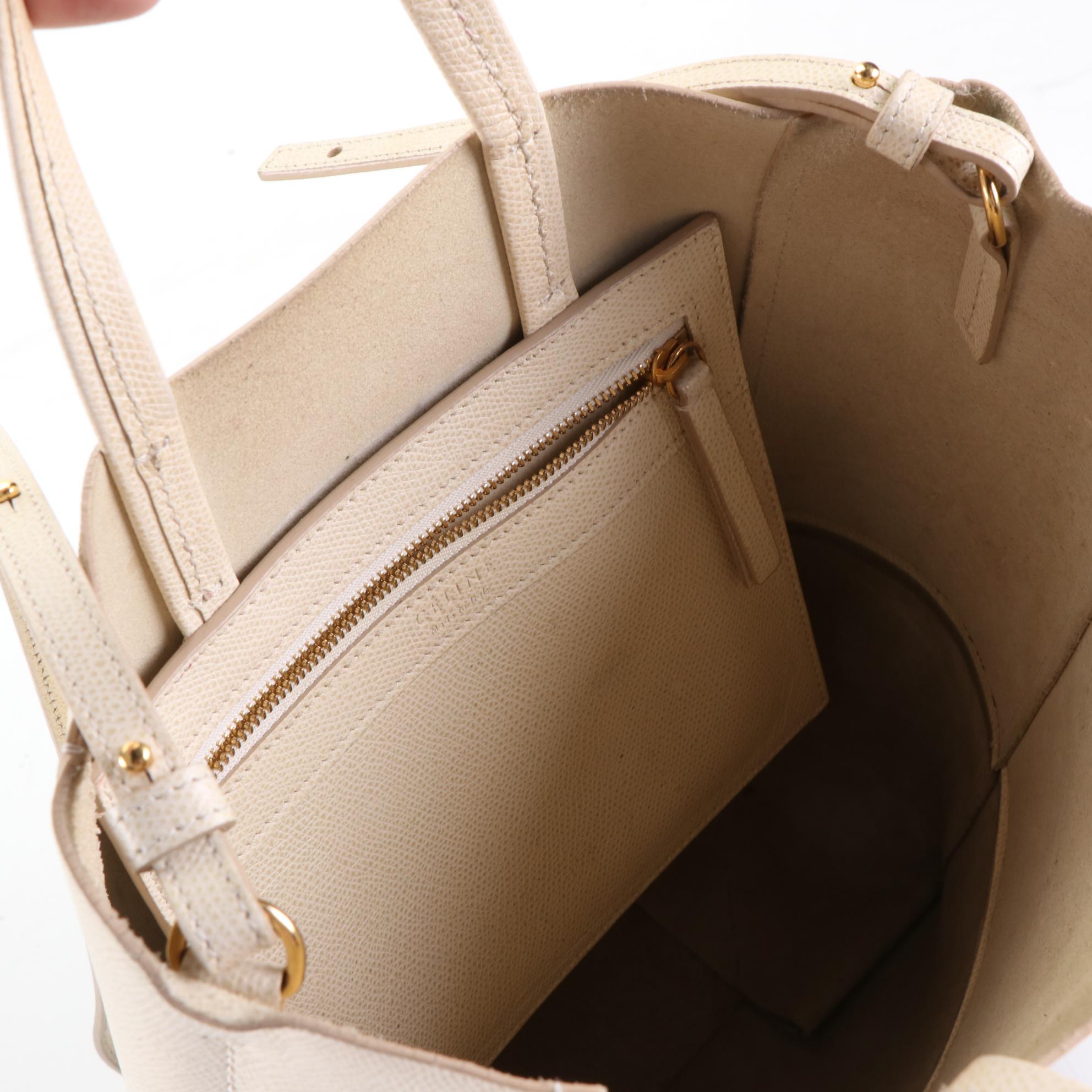 Céline Vertical Bi-Cabas Tote Small in Grain Leather