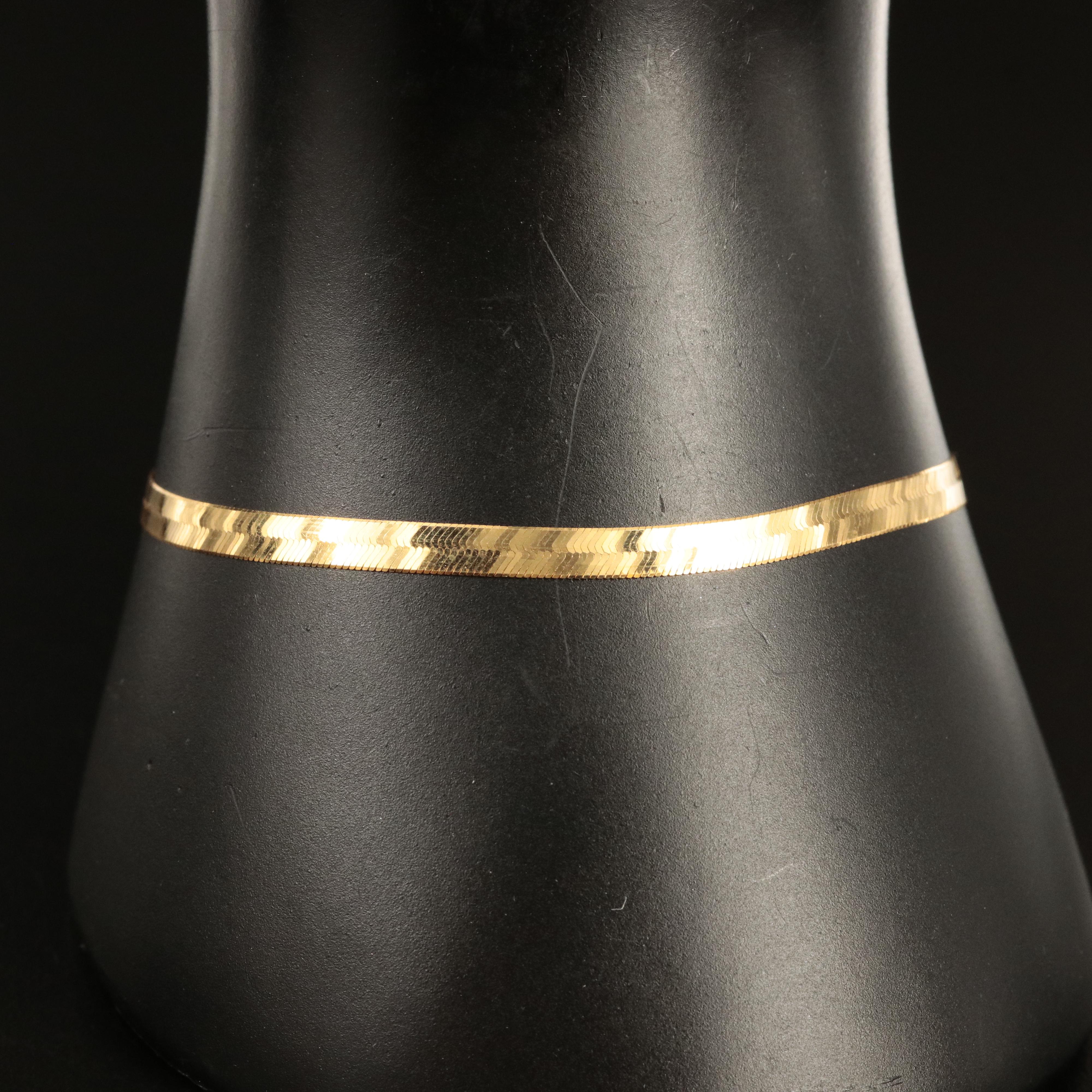 Italian 14K Herringbone Bracelet