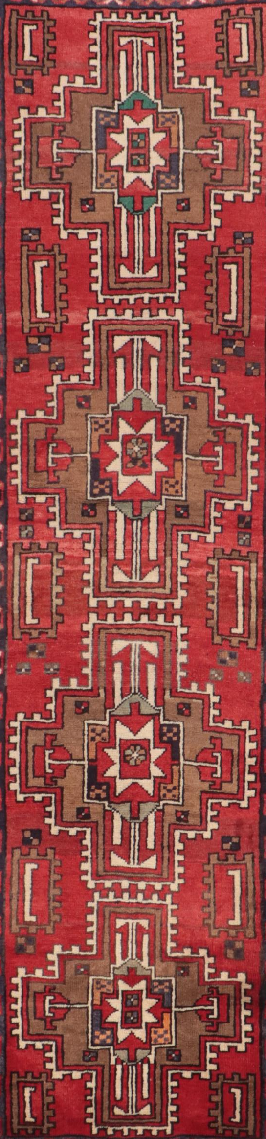 2'10 x 10'5 Hand-Knotted Persian Quchan Carpet Runner