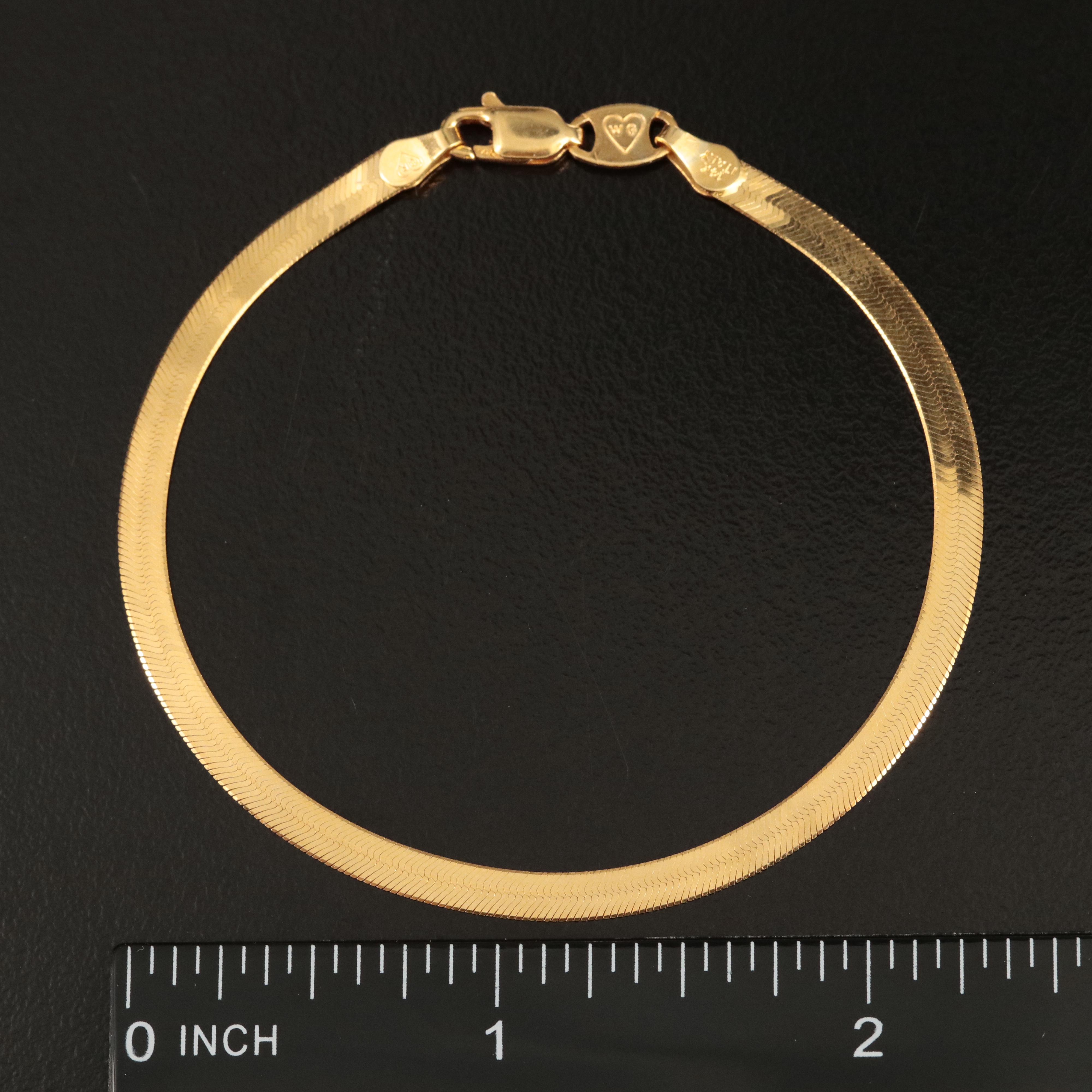 Italian 14K Herringbone Bracelet