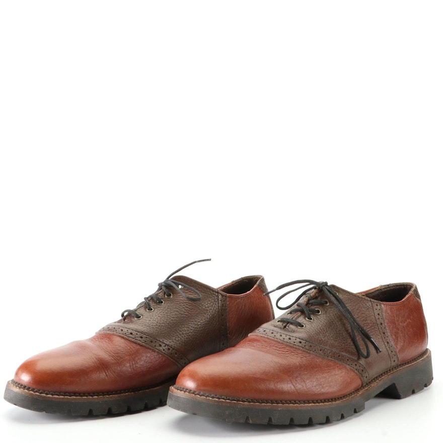 Men's H.S. Trask Saddle Brogues in American Bison Leather